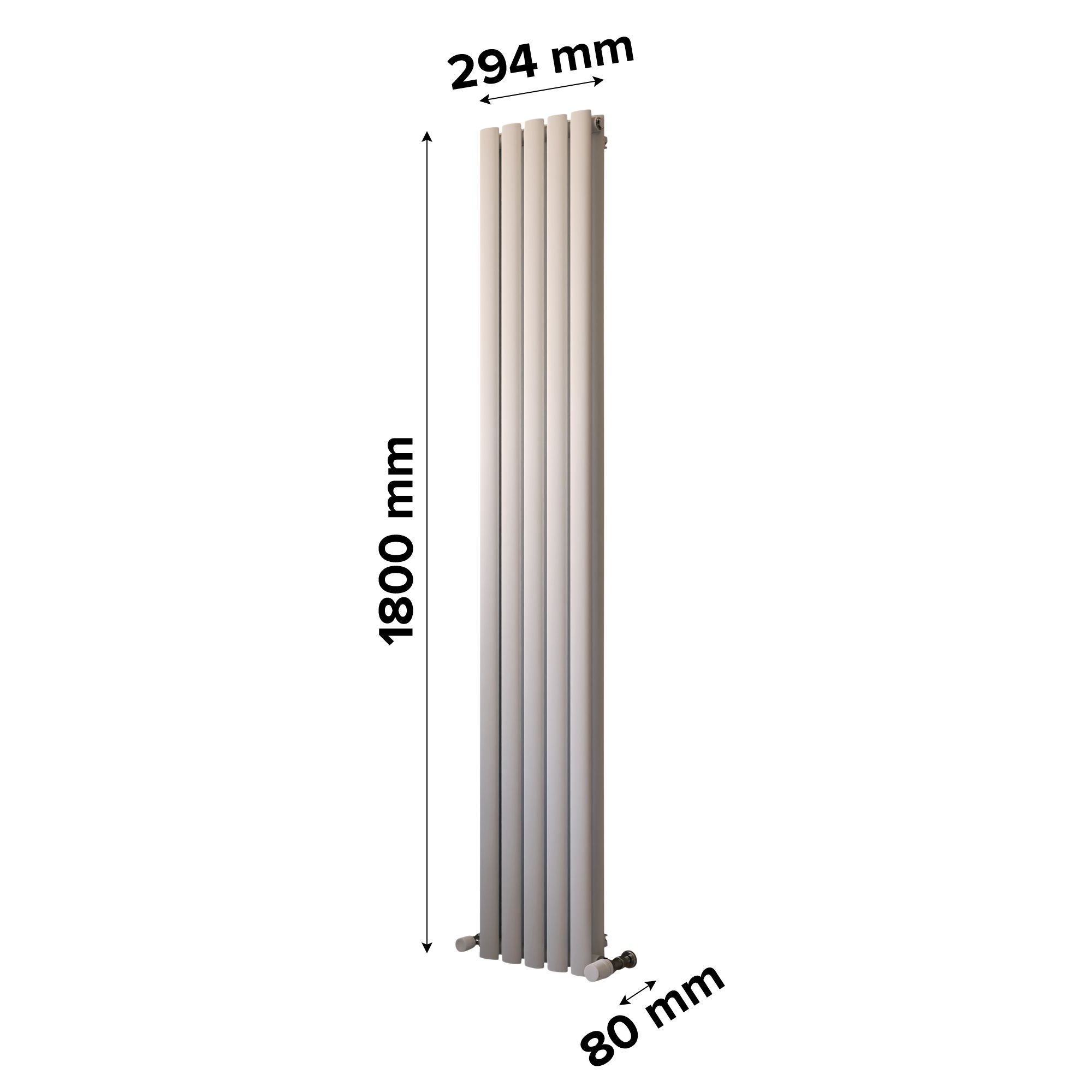 Ximax Champion Duplex White Vertical Designer Radiator, (W)294mm x (H)1800mm