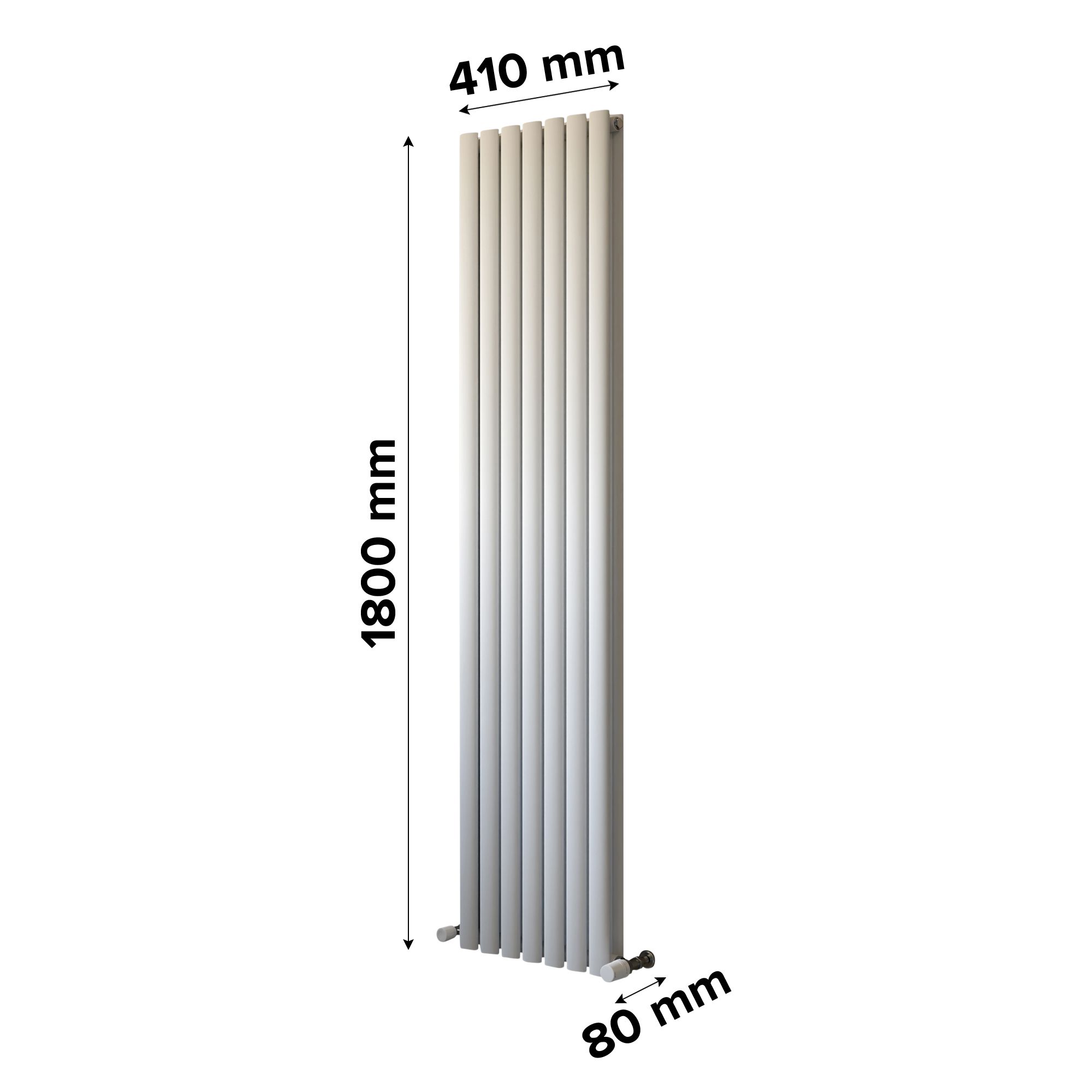 Ximax Champion Duplex White Vertical Designer Radiator, (W)410mm x (H)1800mm