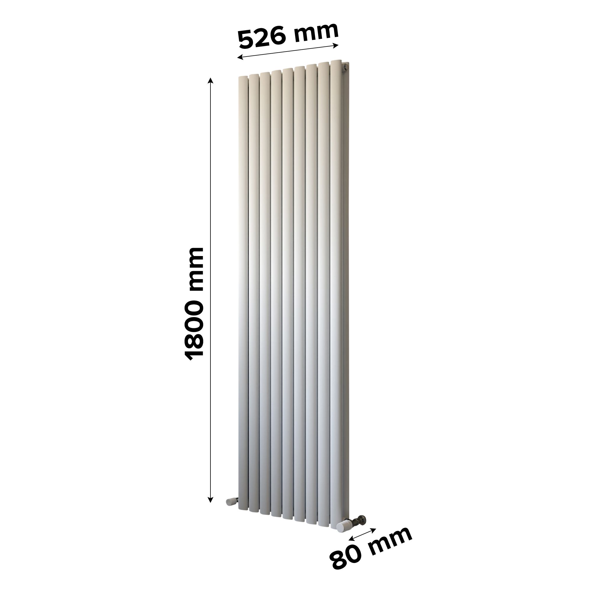 Ximax Champion Duplex White Vertical Designer Radiator, (W)526mm x (H)1800mm