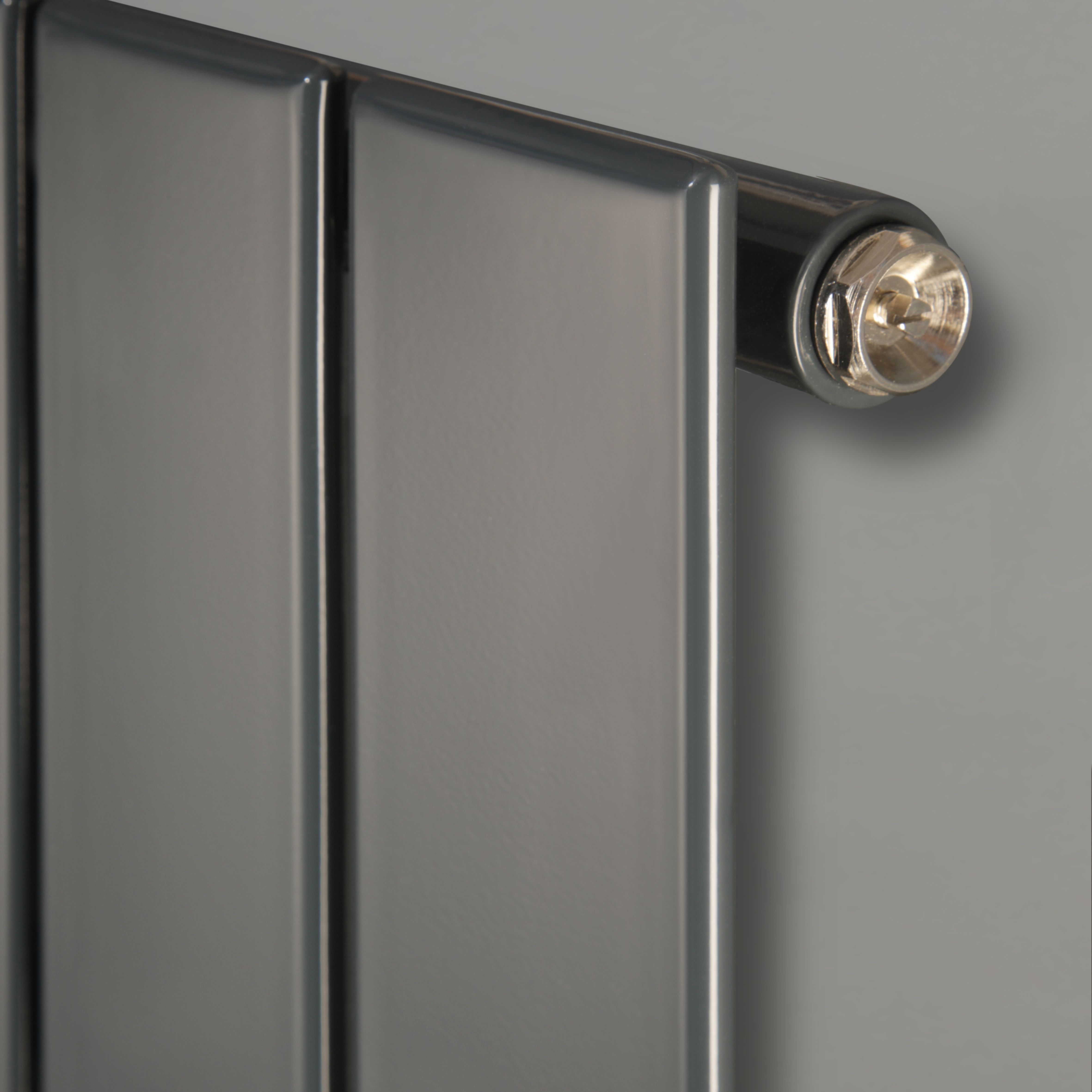 Ximax Champion Horizontal Satin anthracite Vertical Designer Radiator, (W)445mm x (H)1800mm