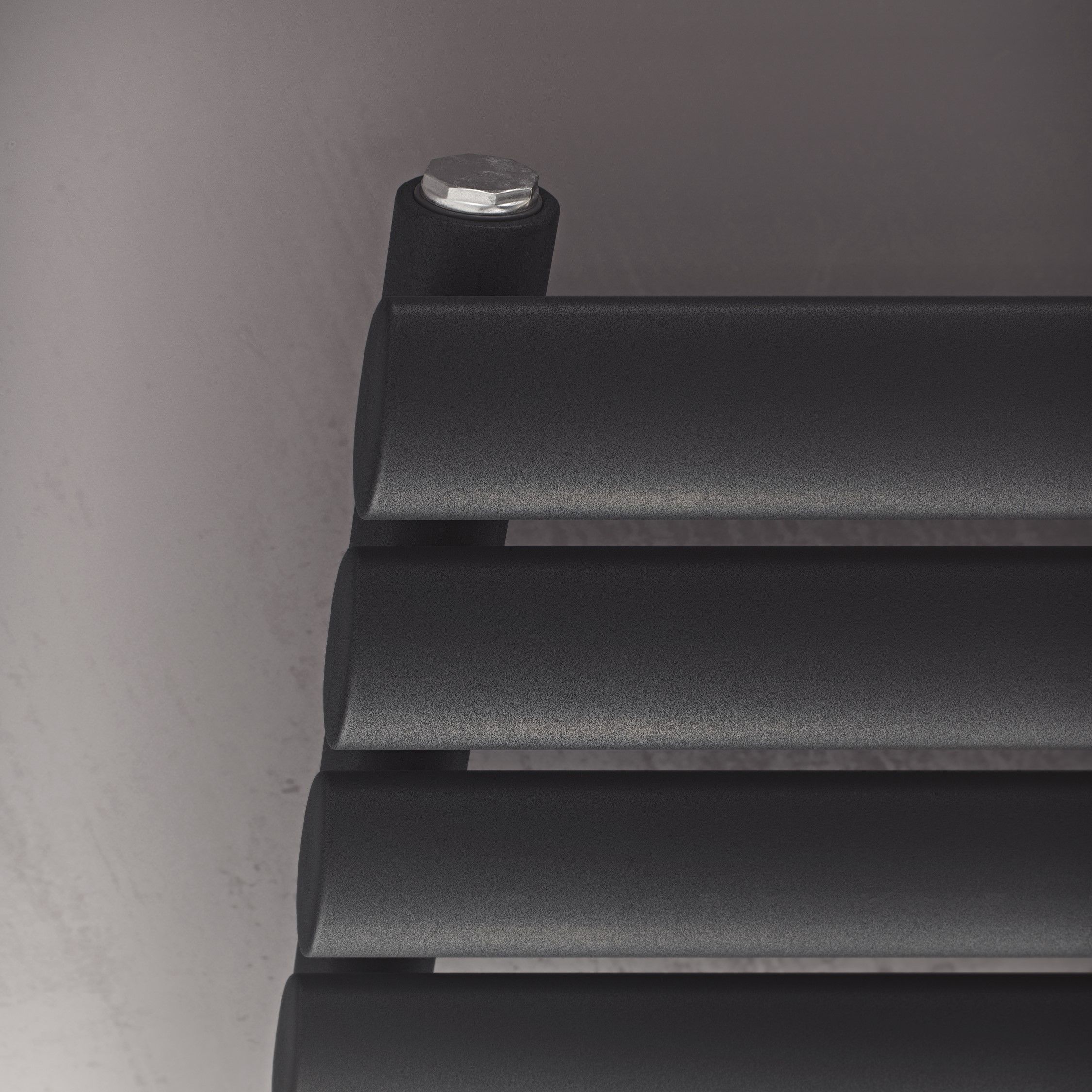 Ximax Champion Matt anthracite Horizontal Designer Radiator, (W)1500mm x (H)294mm