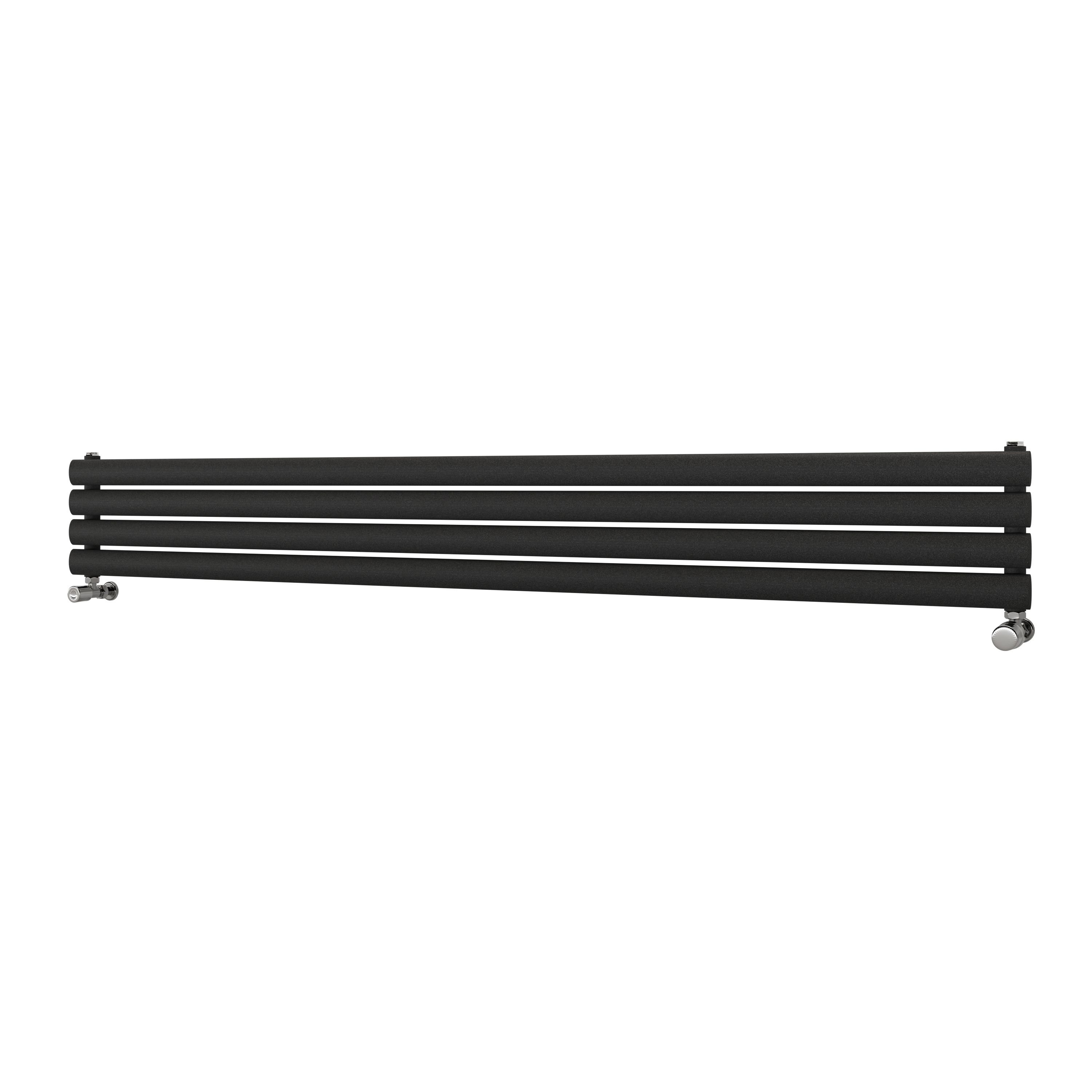 Ximax Champion Matt anthracite Horizontal Designer Radiator, (W)1800mm x (H)236mm