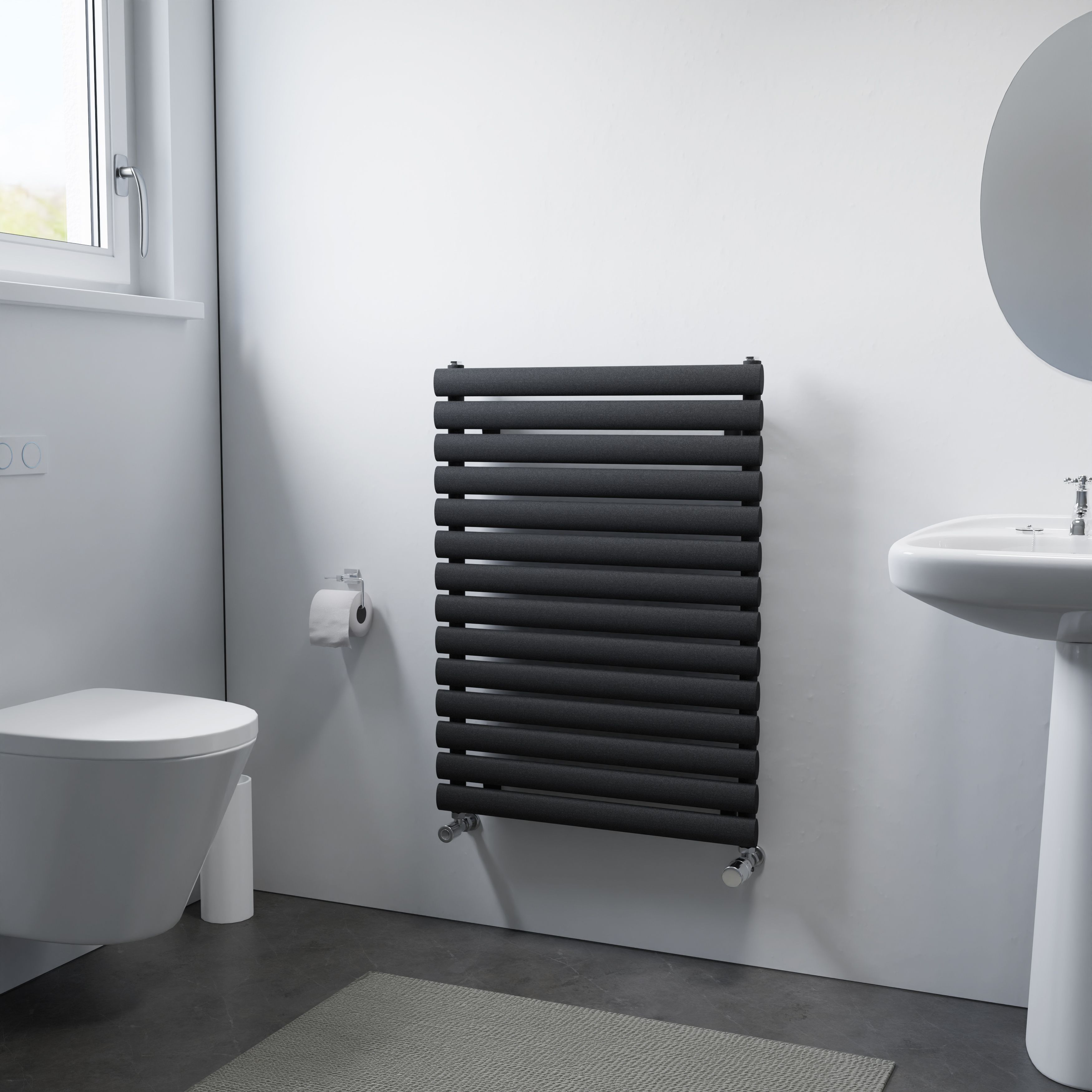 Ximax Champion Matt anthracite Vertical Designer Radiator, (W)600mm x (H)816mm