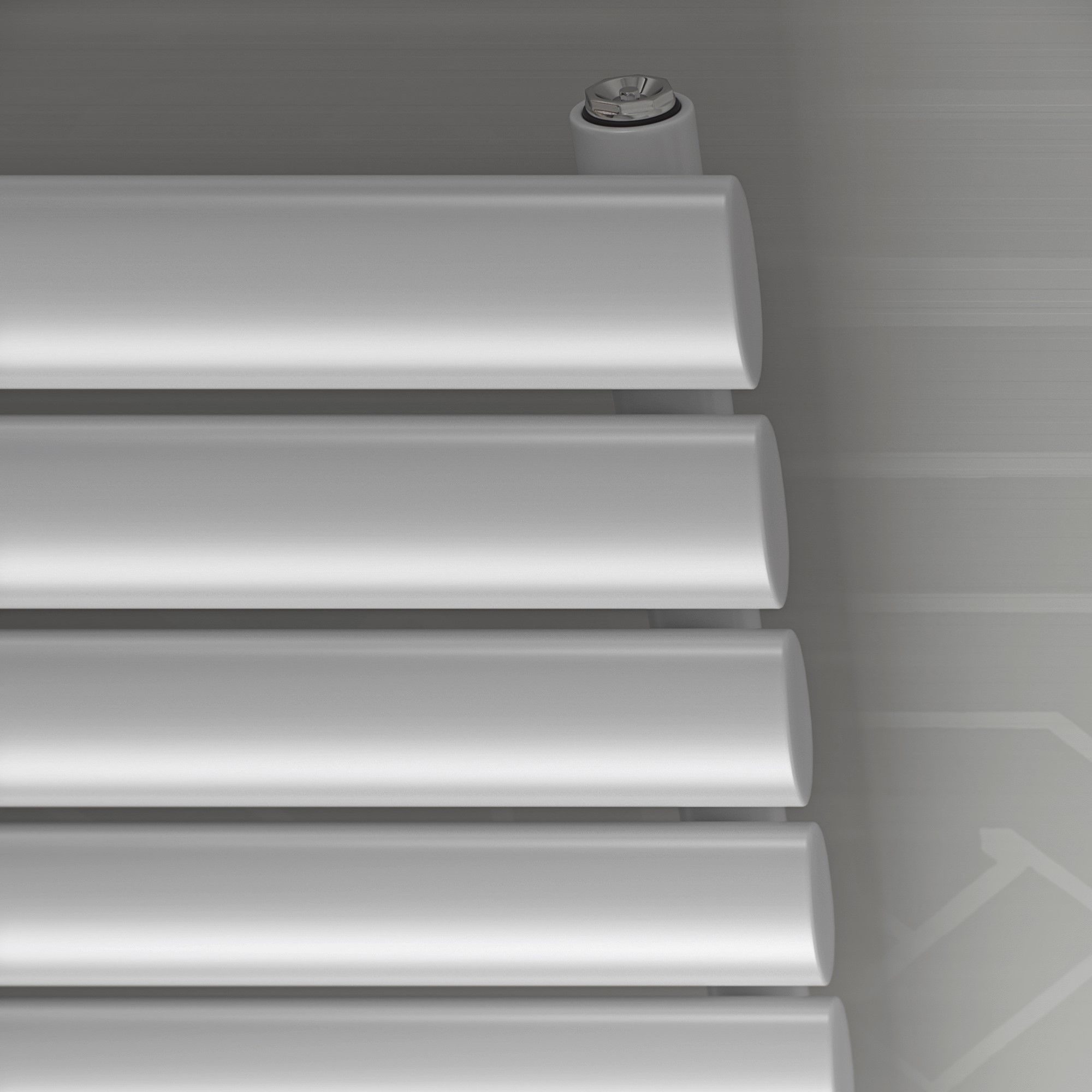 Ximax Champion Satin white Horizontal Designer Radiator, (W)1200mm x (H)584mm