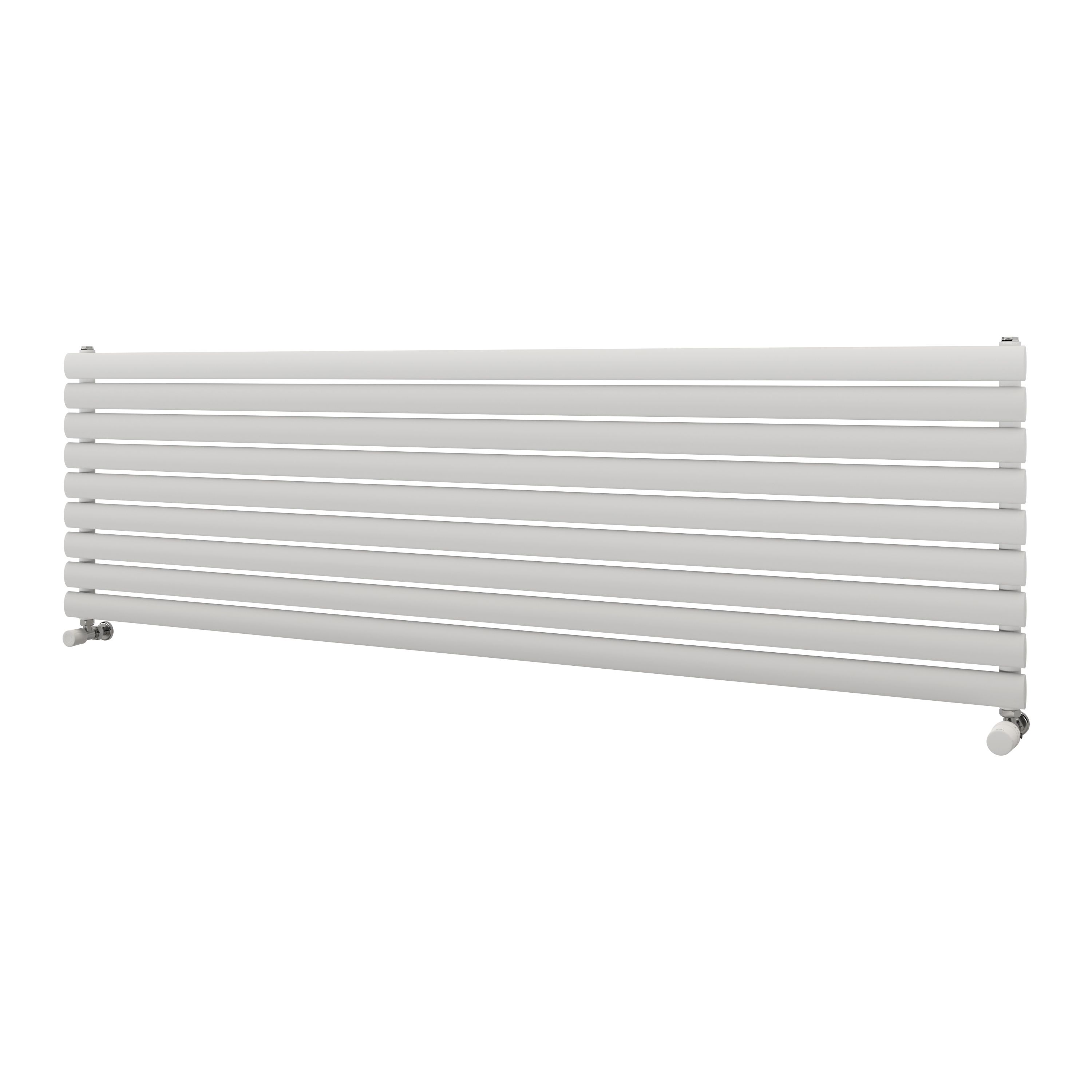 Ximax Champion Satin white Horizontal Designer Radiator, (W)1800mm x (H)526mm