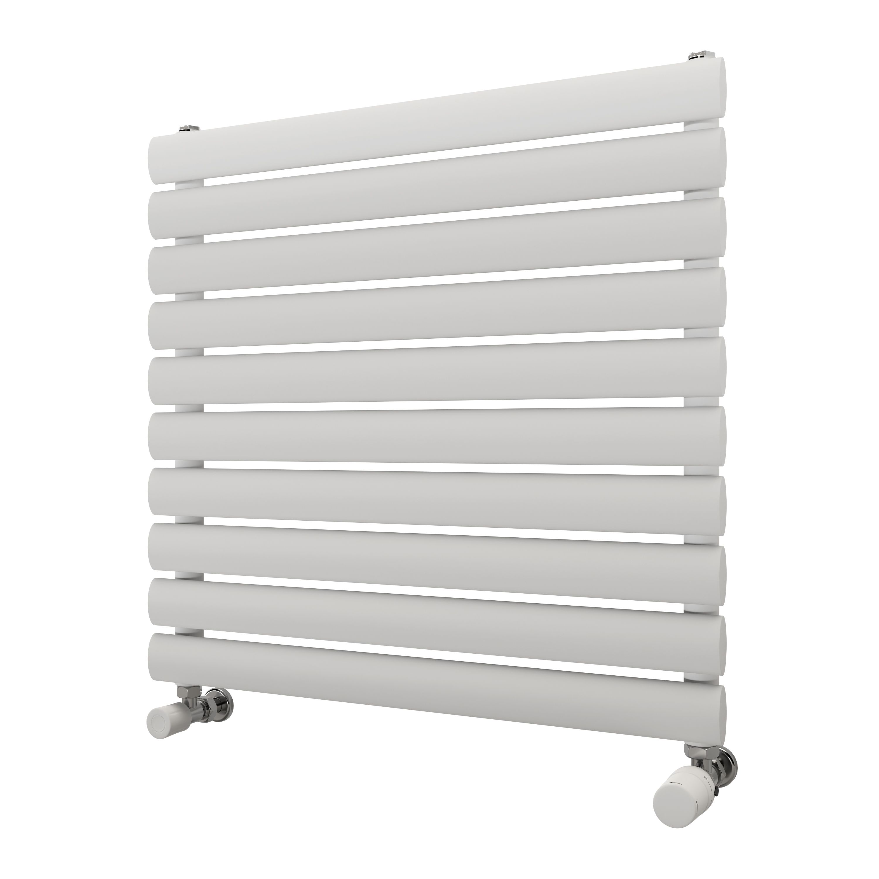 Ximax Champion Satin white Horizontal Designer Radiator, (W)600mm x (H)584mm