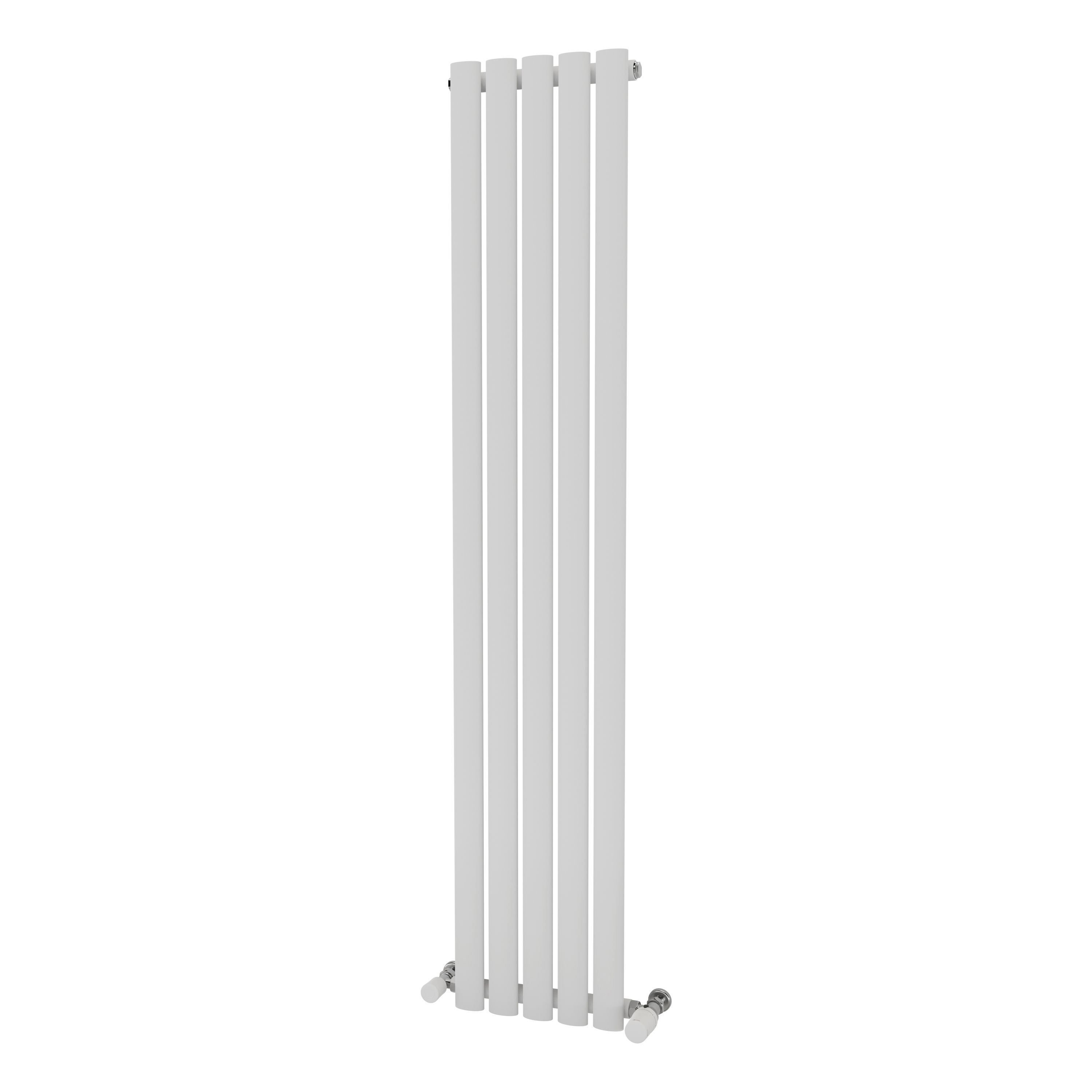 Ximax Champion Satin white Vertical Designer Radiator, (W)294mm x (H)1500mm