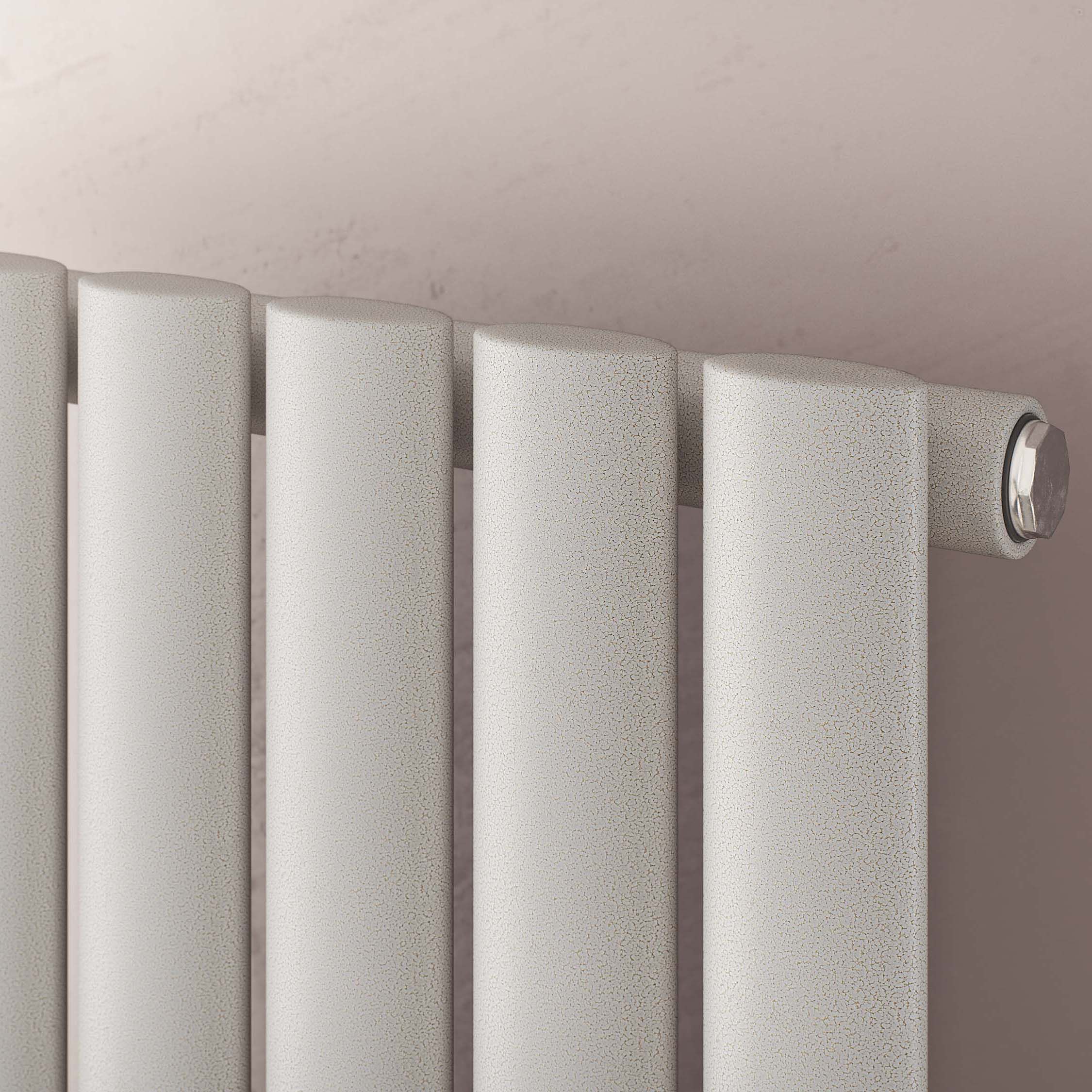 Ximax Champion White rustic Vertical Designer Radiator, (W)526mm x (H)1800mm