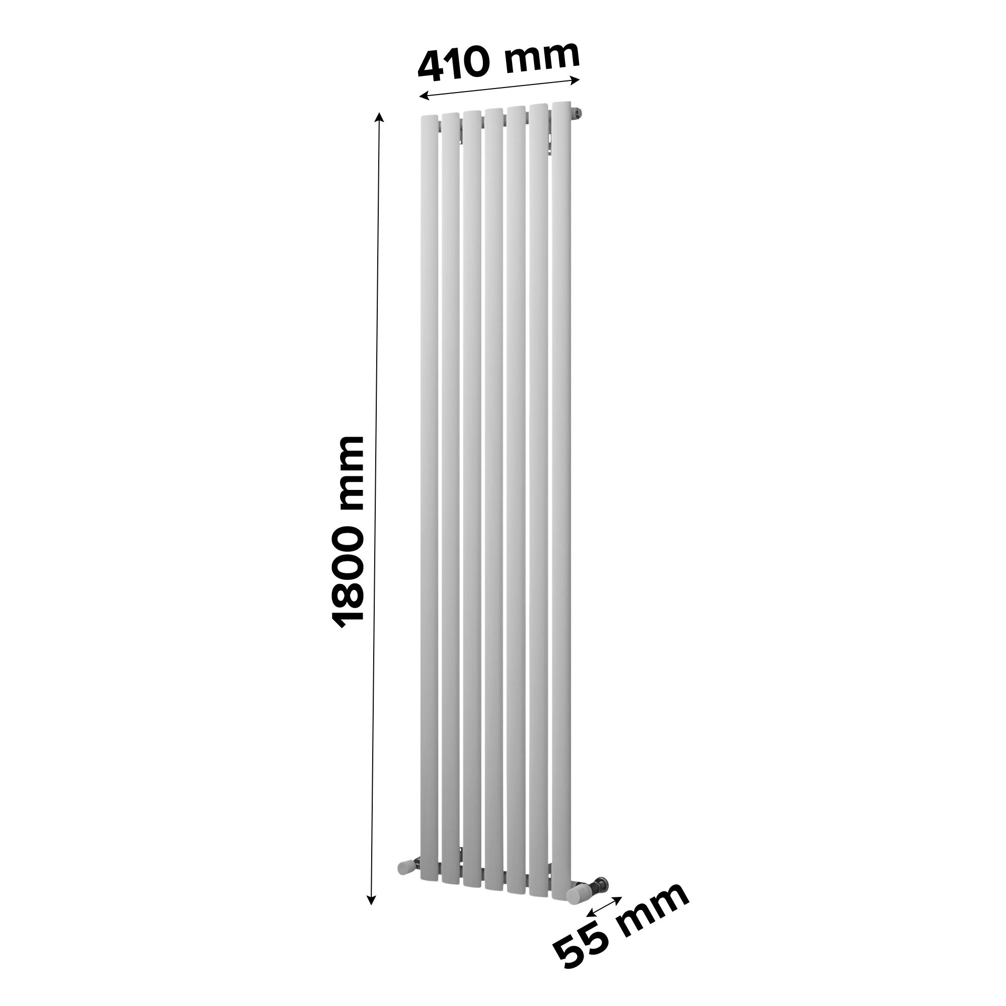 Ximax Champion White Vertical Designer Radiator, (W)410mm x (H)1800mm