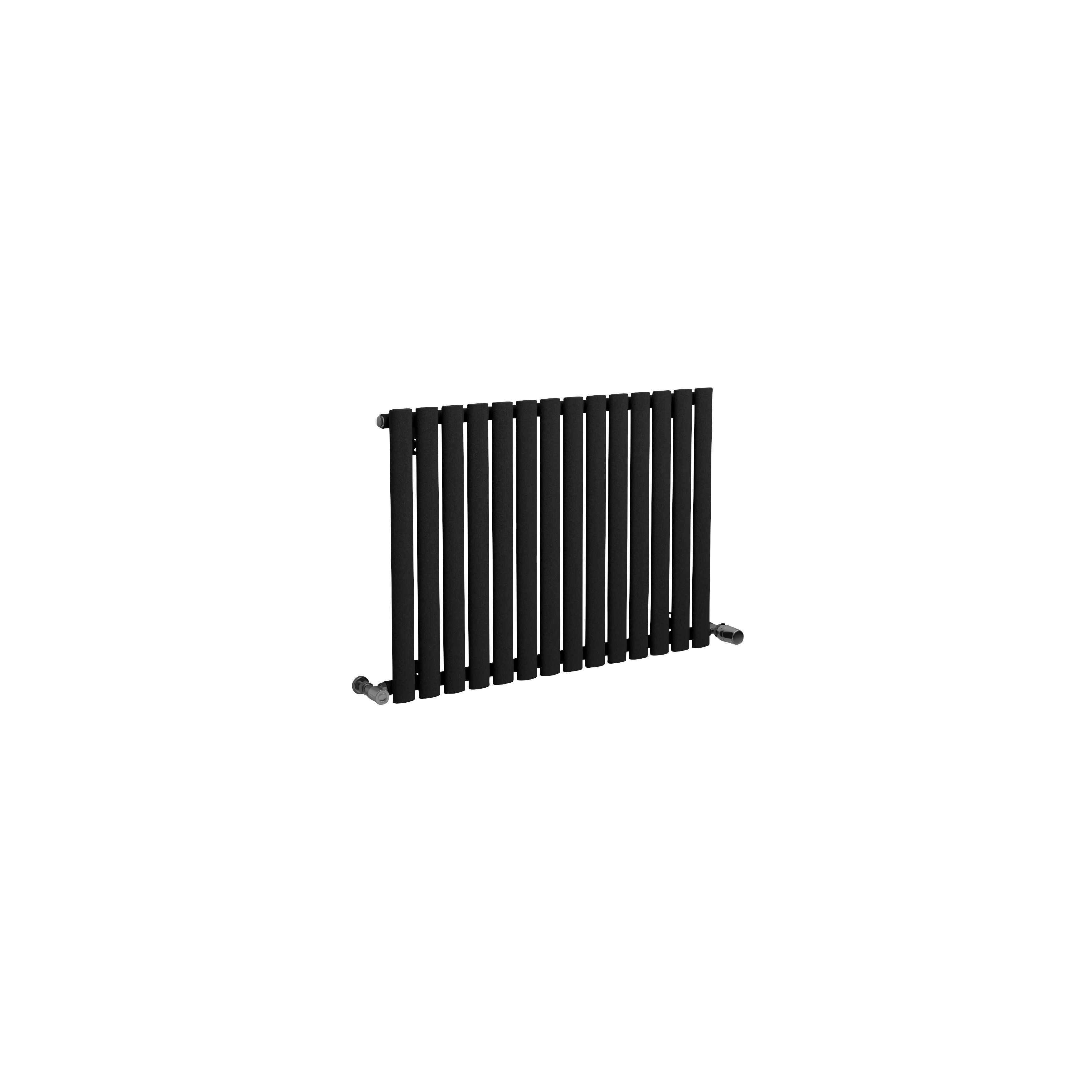 Ximax Fortuna Anthracite Horizontal Designer Radiator, (W)826mm x (H)600mm