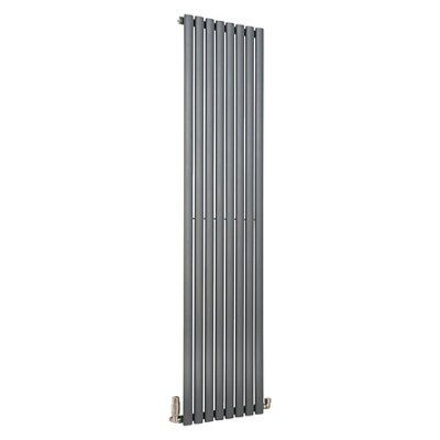 Ximax Fortuna Anthracite Vertical Designer Radiator, (W)236mm x (H)1800mm