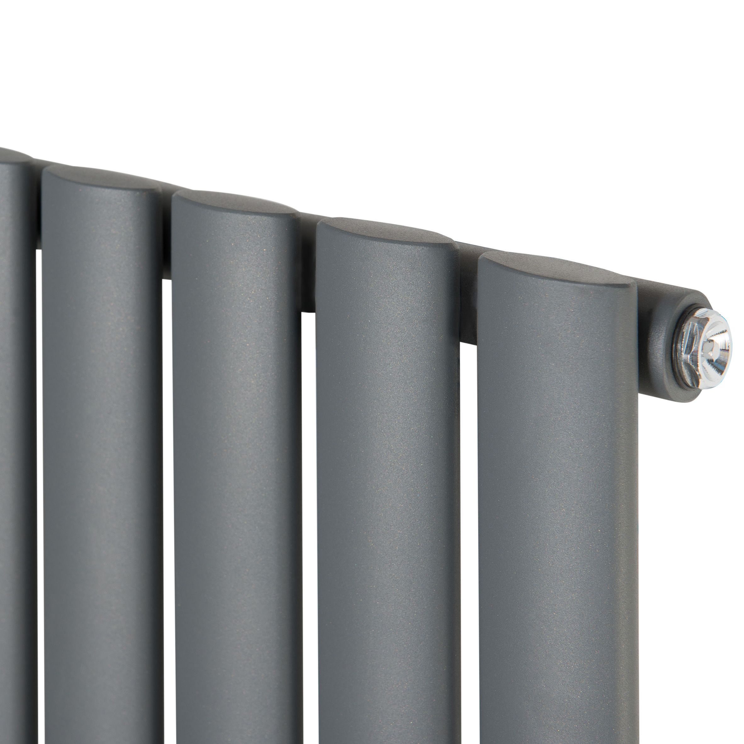 Ximax Fortuna Anthracite Vertical Designer Radiator, (W)472mm x (H)1800mm