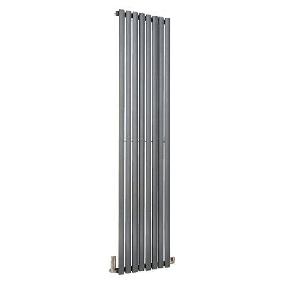 Ximax Fortuna Anthracite Vertical Designer Radiator, (W)590mm x (H)1800mm