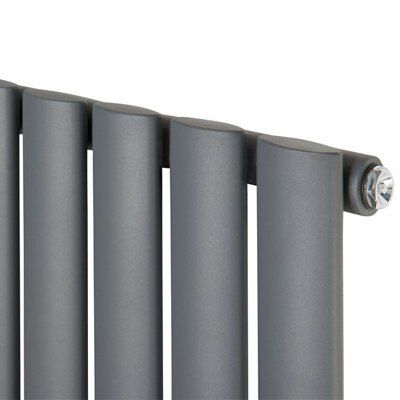 Ximax Fortuna Anthracite Vertical Designer Radiator, (W)590mm x (H)1800mm