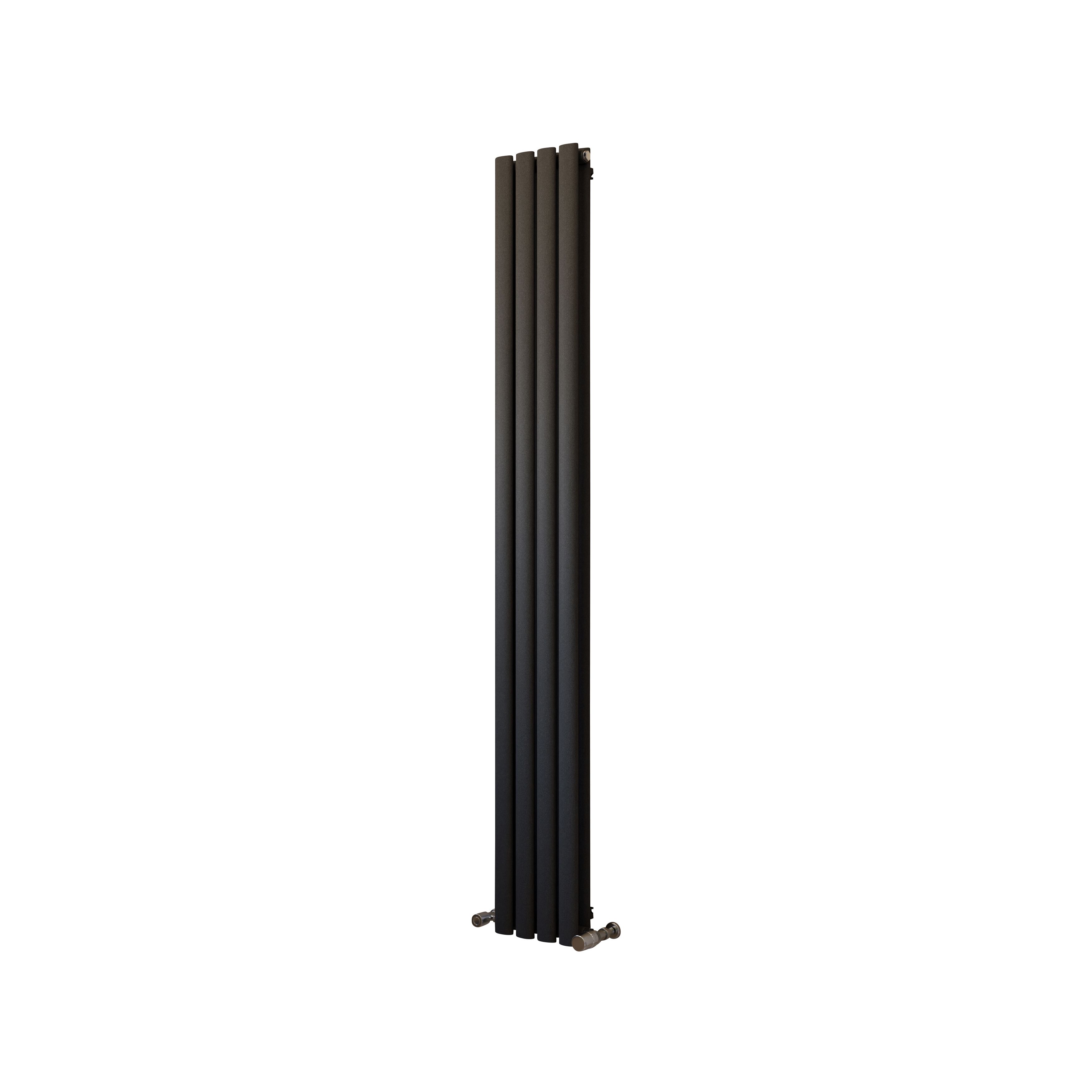 Ximax Fortuna Duplex Anthracite Vertical Designer Radiator, (W)236mm x (H)1800mm