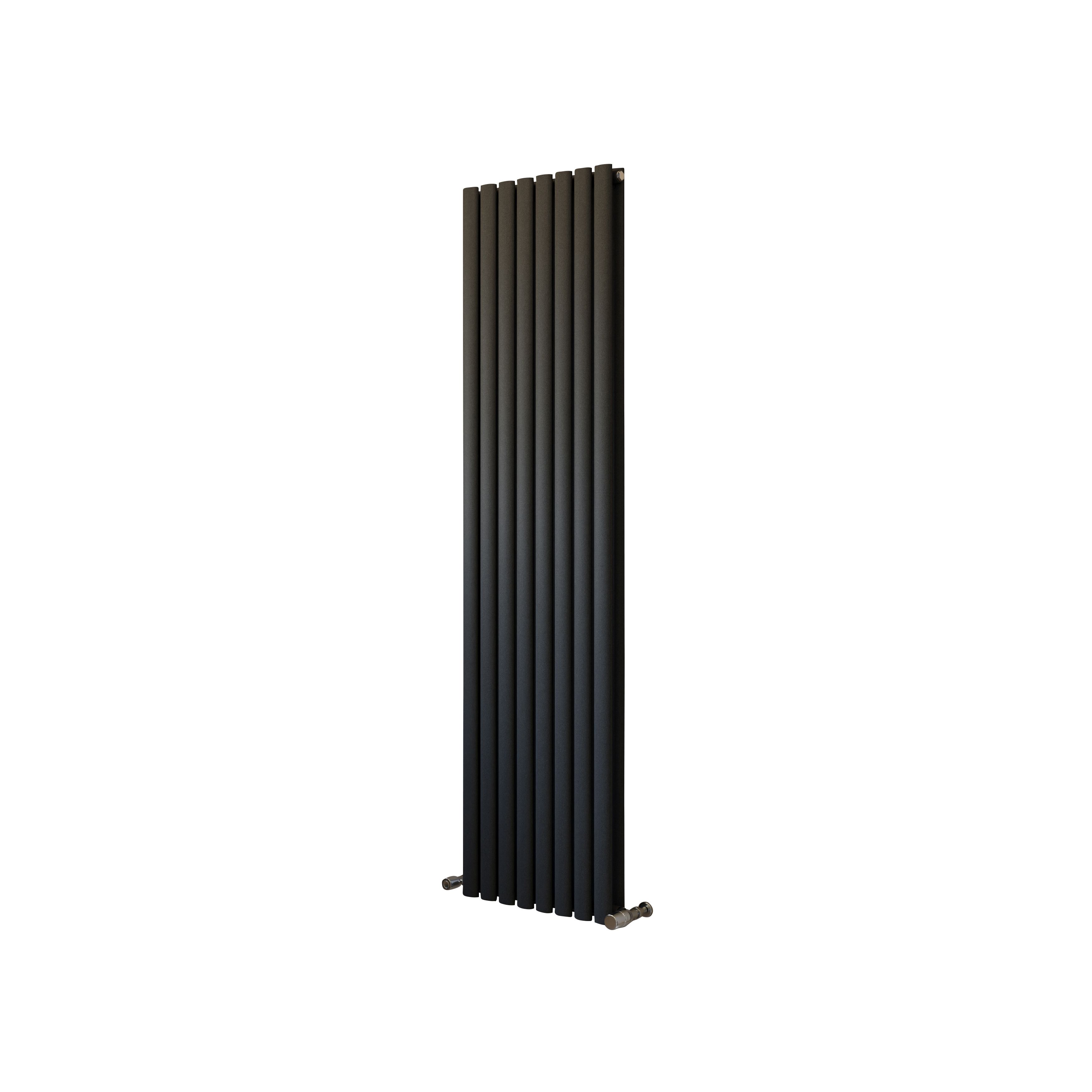 Ximax Fortuna Duplex Anthracite Vertical Designer Radiator, (W)472mm x (H)1800mm