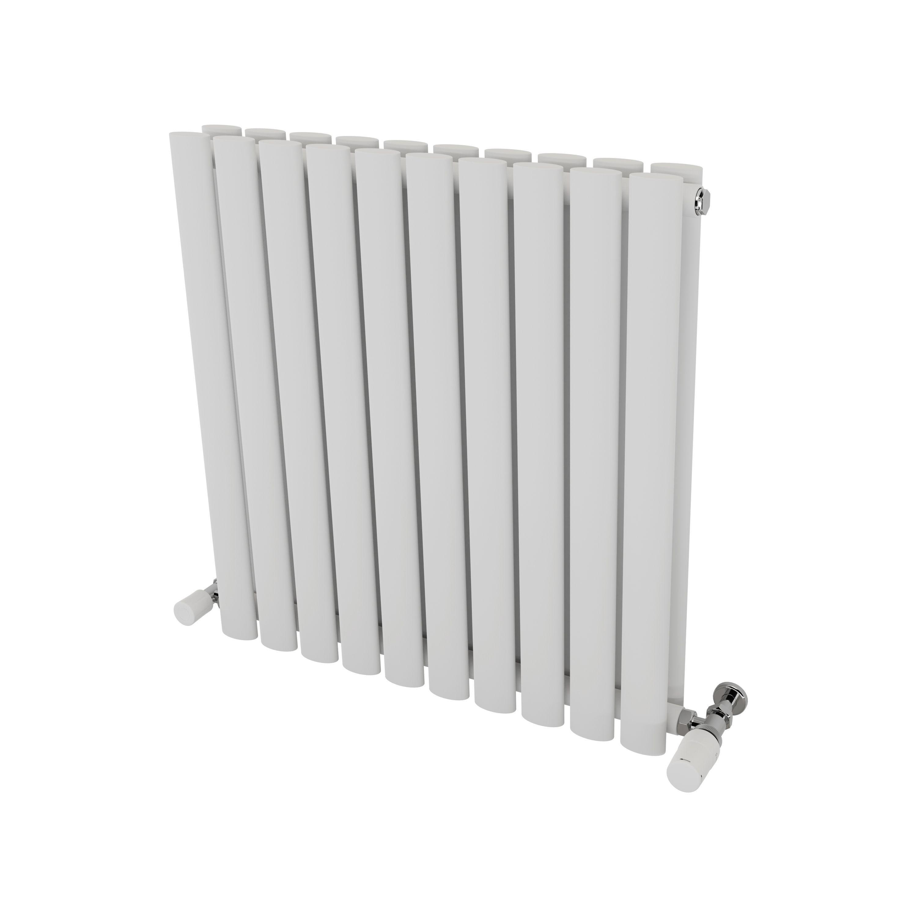 Ximax Fortuna Duplex Satin white Vertical Designer Radiator, (W)584mm x (H)600mm