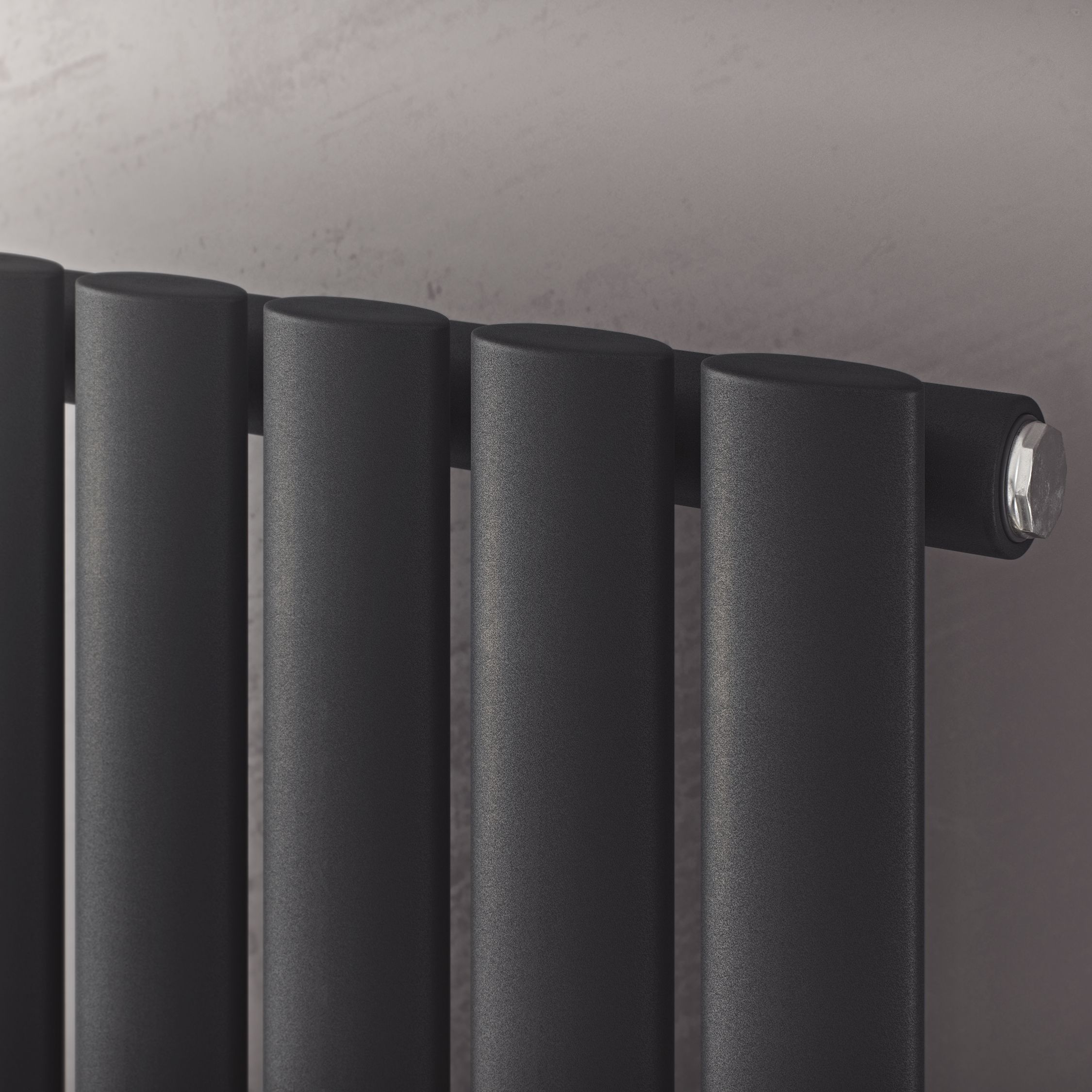 Ximax Fortuna Matt anthracite Vertical Designer Radiator, (W)584mm x (H)600mm