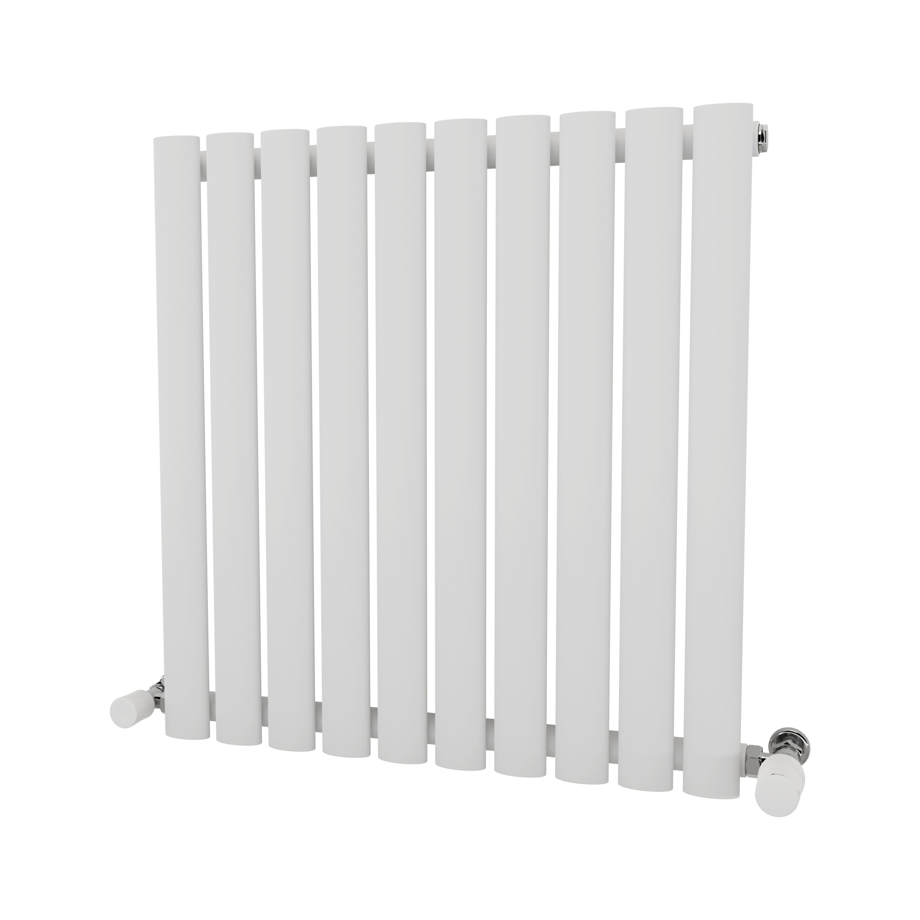Ximax Fortuna Satin white Vertical Designer Radiator, (W)584mm x (H)600mm