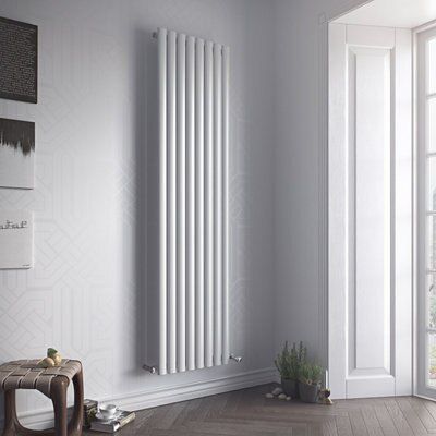 Ximax Fortuna White Vertical Designer Radiator, (W)236mm x (H)1800mm