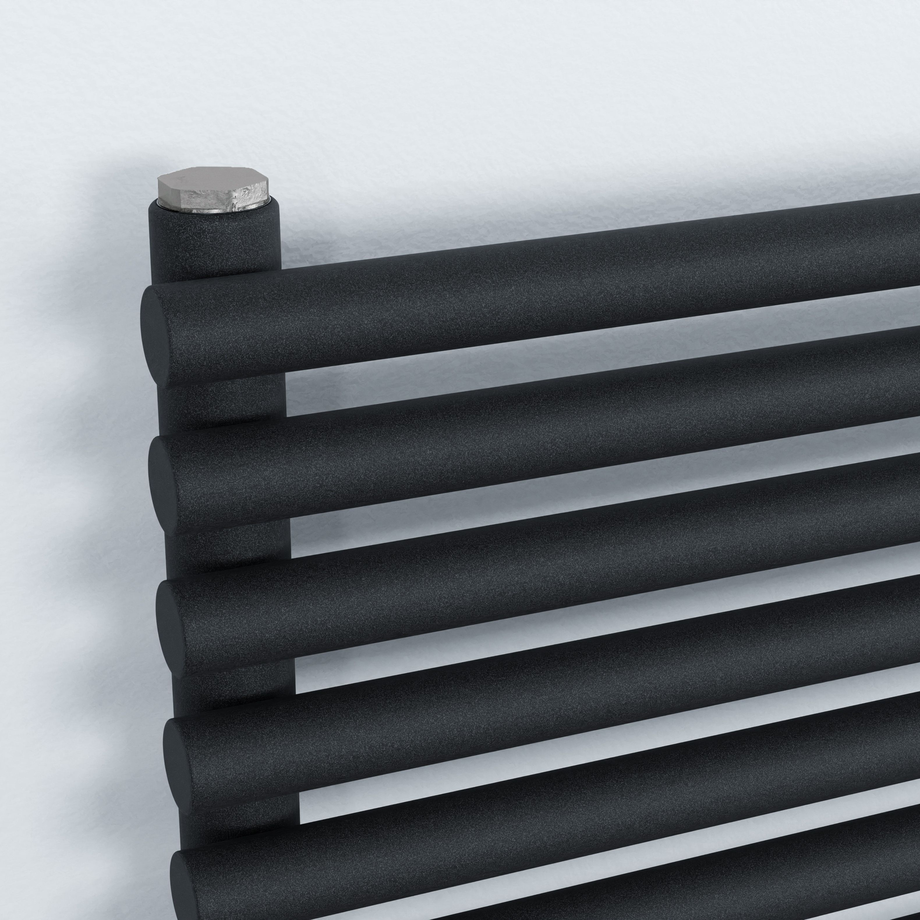Ximax Gamba Matt anthracite Horizontal Designer Radiator, (W)1200mm x (H)610mm