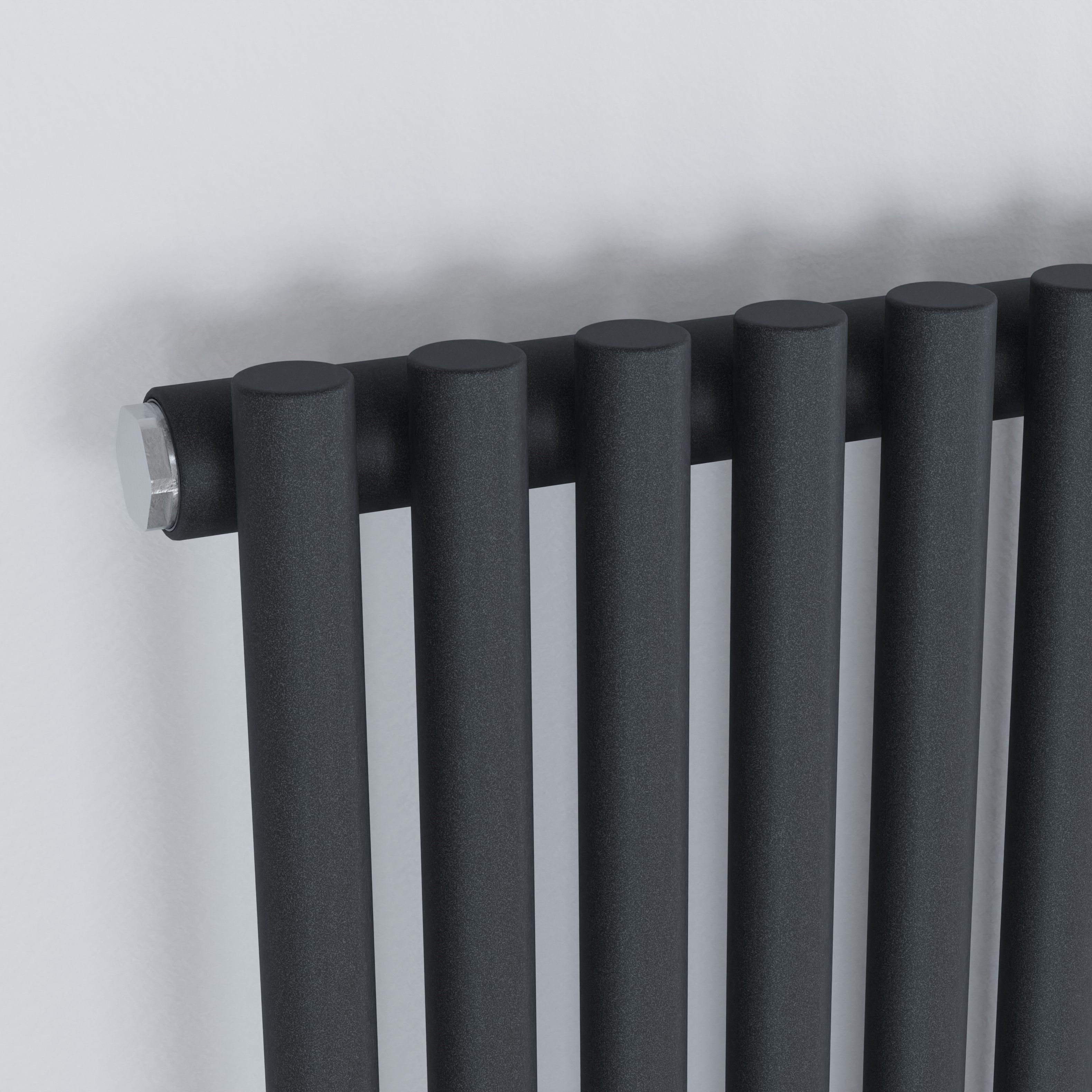 Ximax Gamba Matt anthracite Vertical Designer Radiator, (W)505mm x (H)1800mm