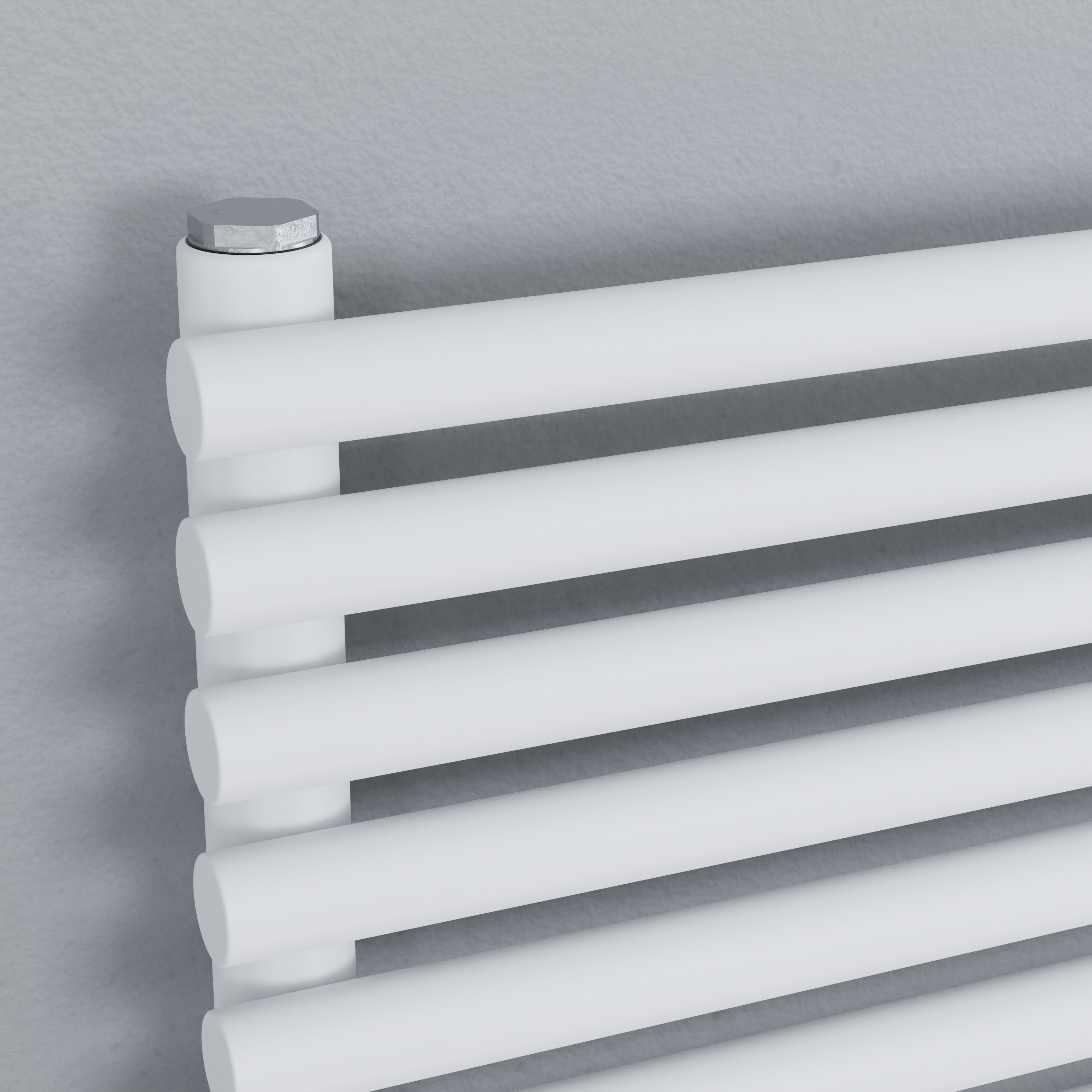 Ximax Gamba Satin white Horizontal Designer Radiator, (W)1400mm x (H)610mm