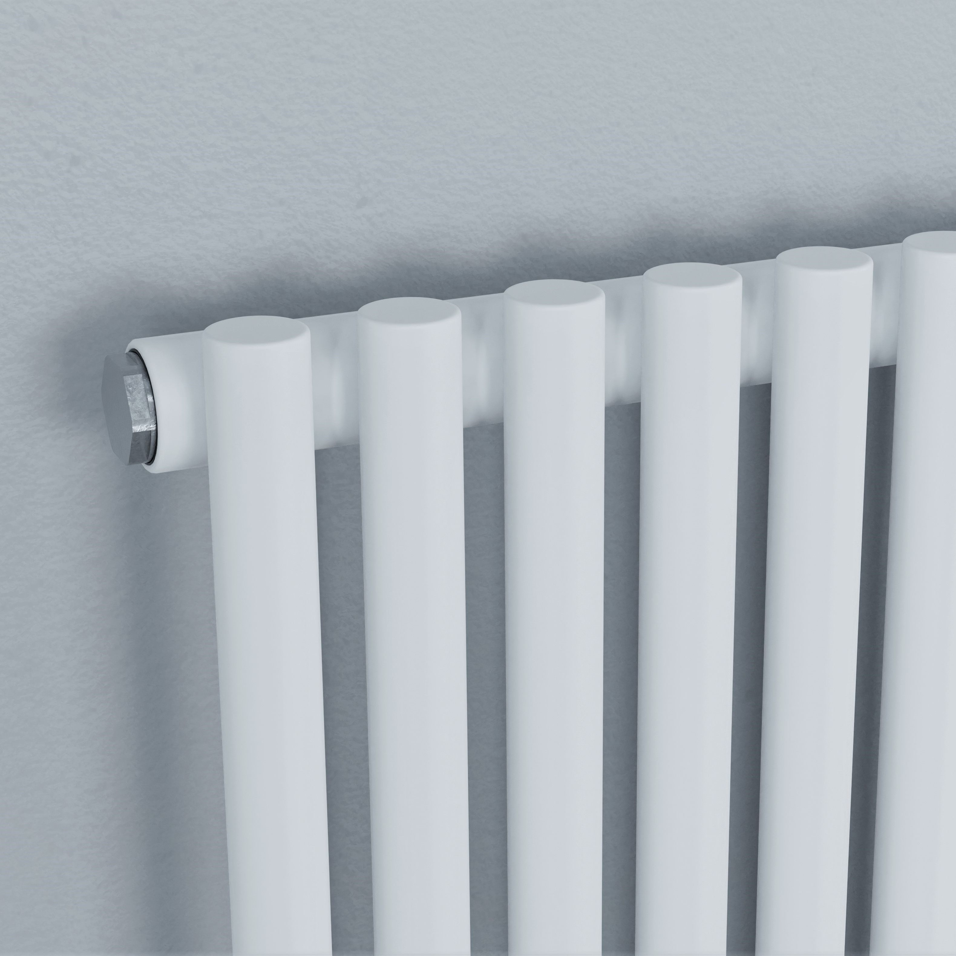 Ximax Gamba Satin white Vertical Designer Radiator, (W)610mm x (H)1800mm