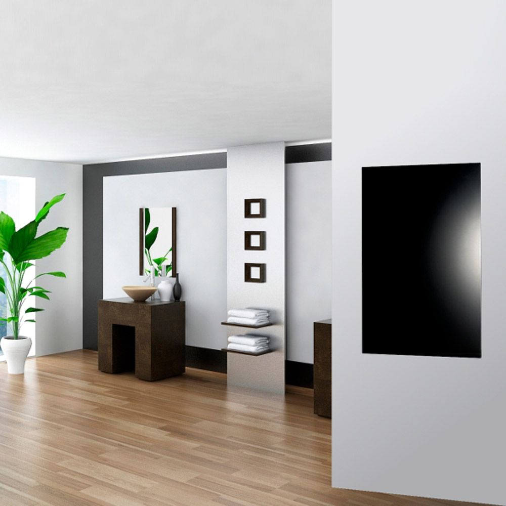 Ximax Infrared glass Black Horizontal or vertical Radiator, (W)1200mm x (H)600mm
