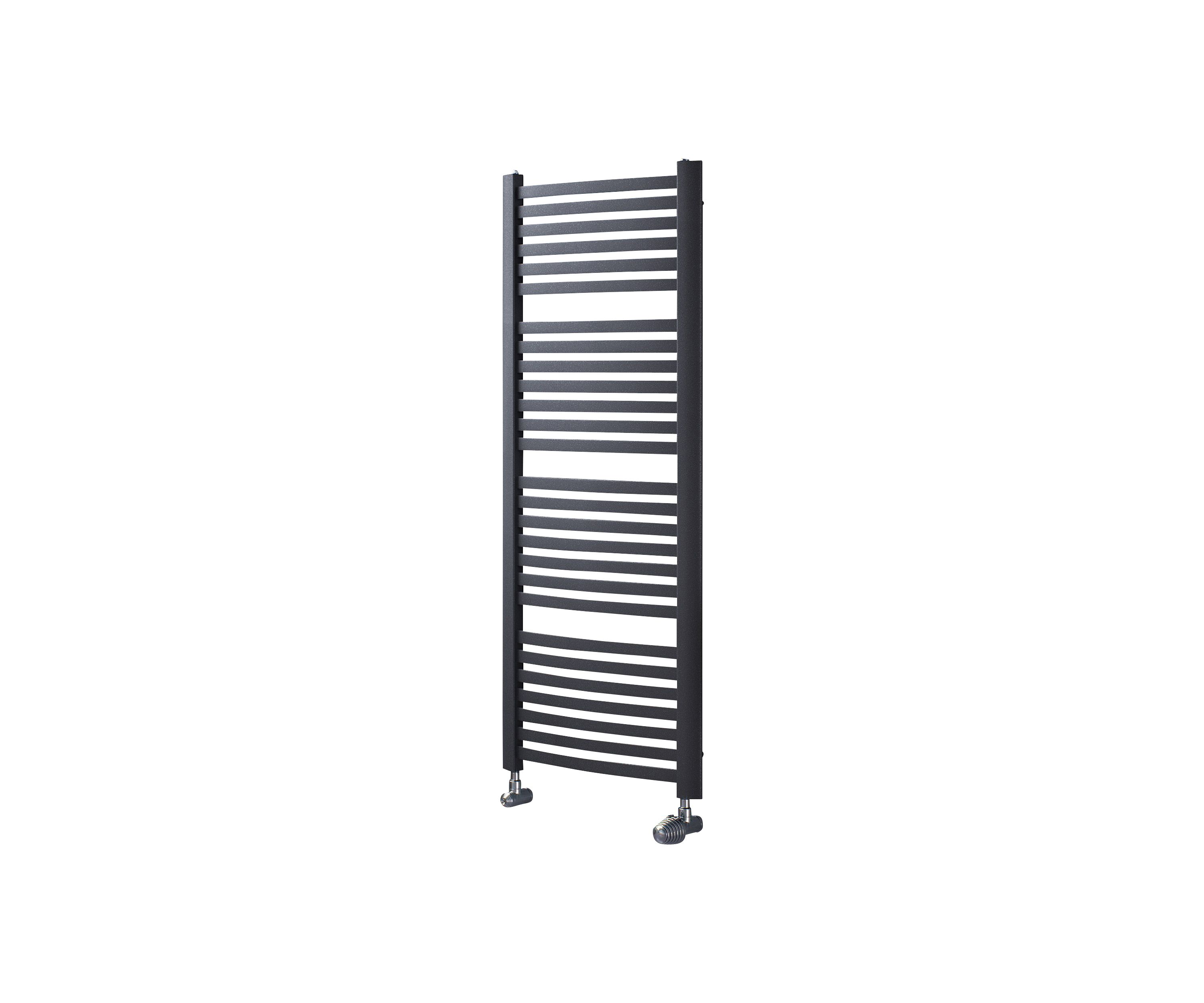 Ximax K4, Anthracite Vertical Curved Towel radiator (W)580mm x (H)1215mm