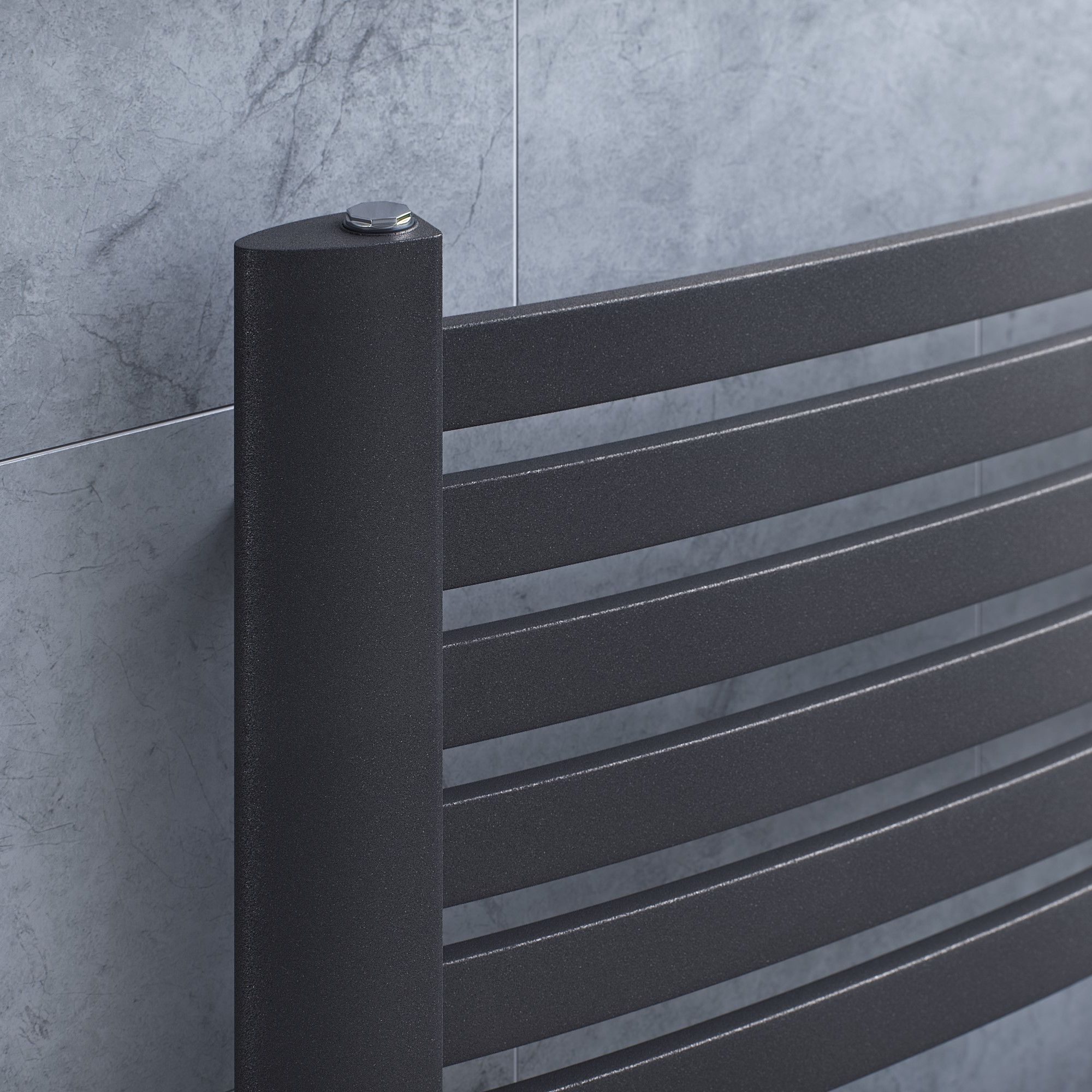 Ximax K4 Matt anthracite Vertical Electric designer Radiator, (W)580mm x (H)1215mm