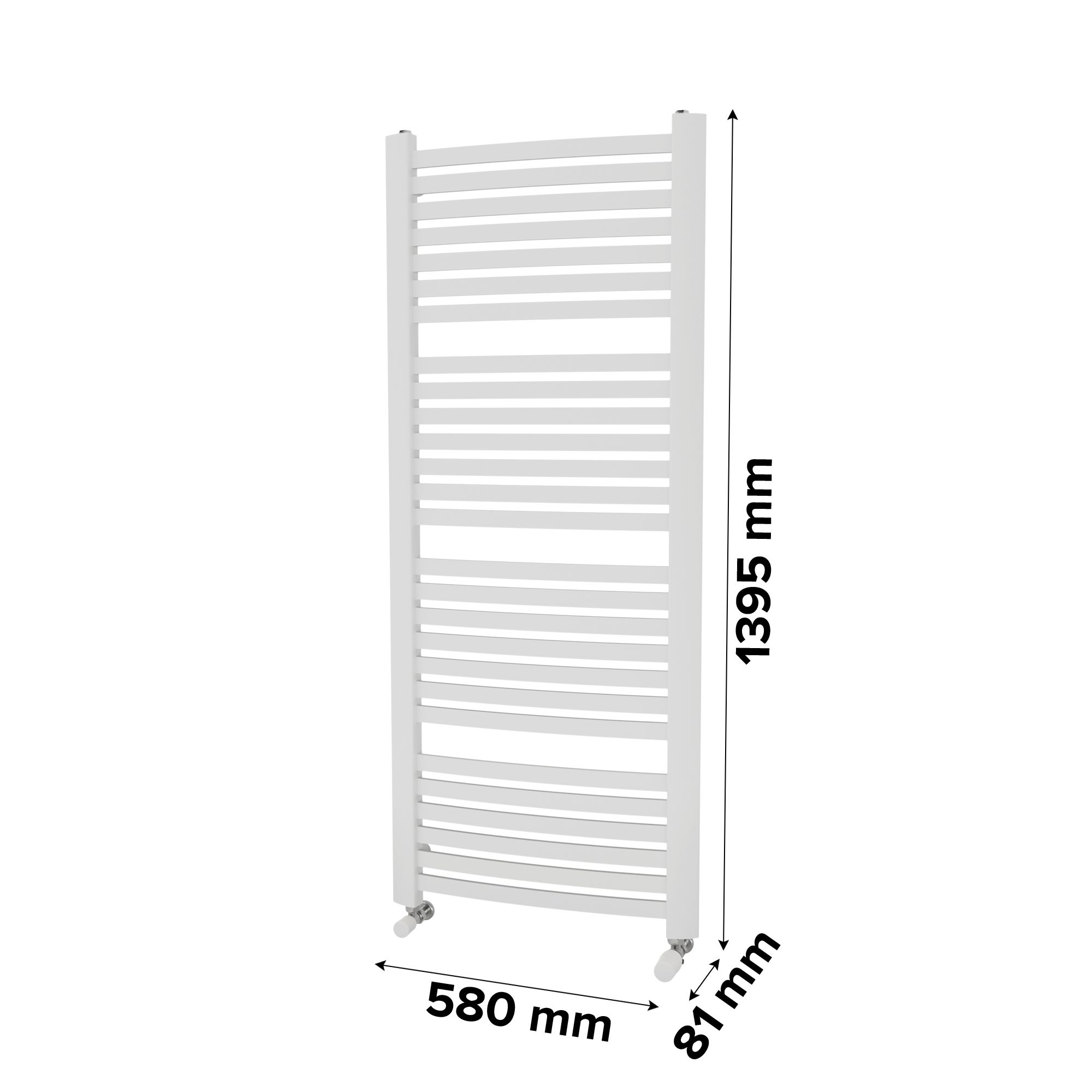 Ximax K4 Satin white Vertical Designer Radiator, (W)580mm x (H)1395mm