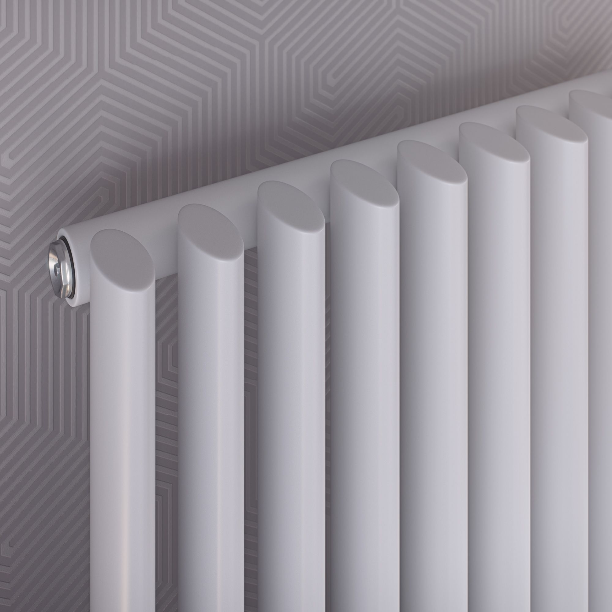 Ximax K4, White Vertical Curved Towel radiator (W)580mm x (H)1710mm
