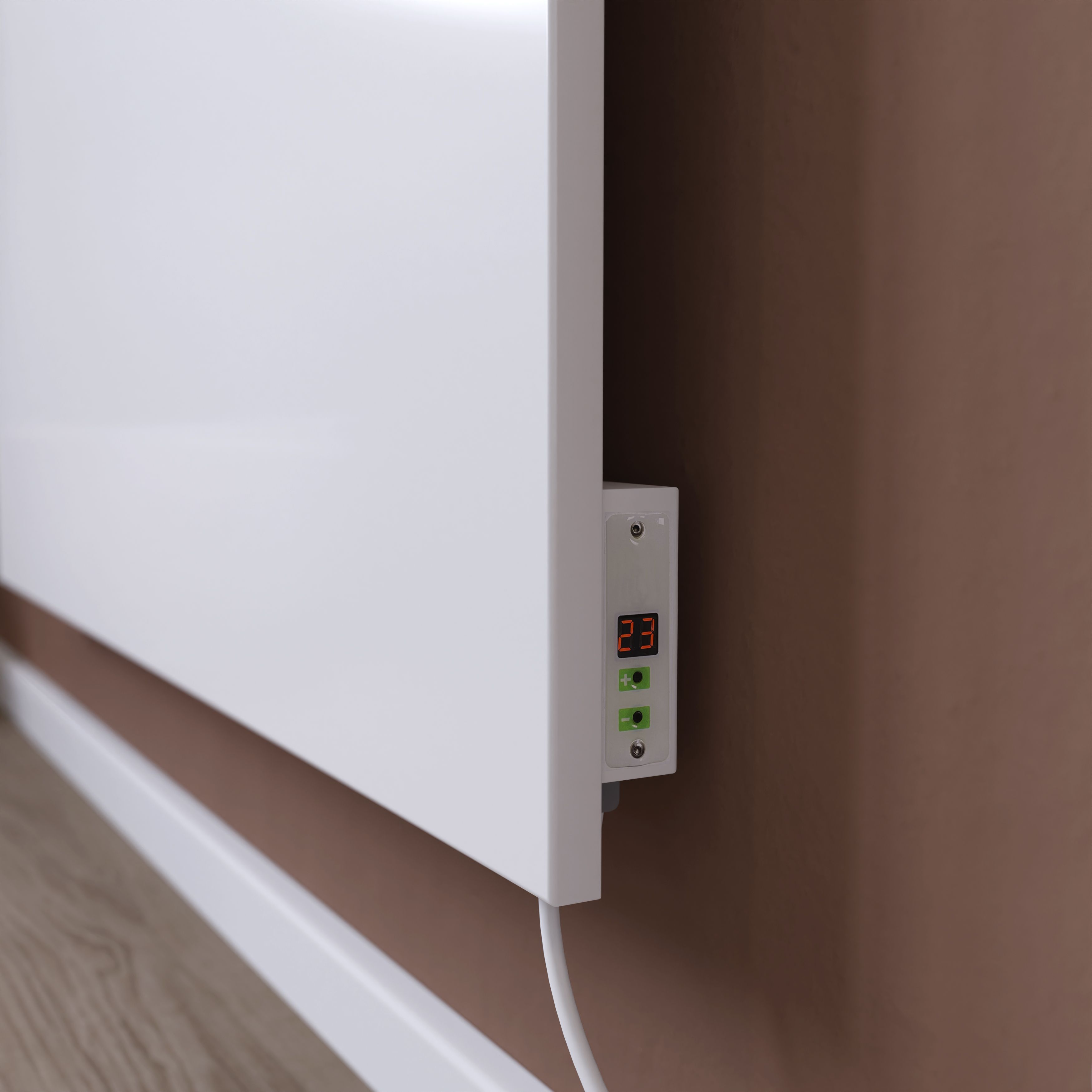 Ximax Matt white Horizontal Electric designer Radiator, (W)1000mm x (H)500mm