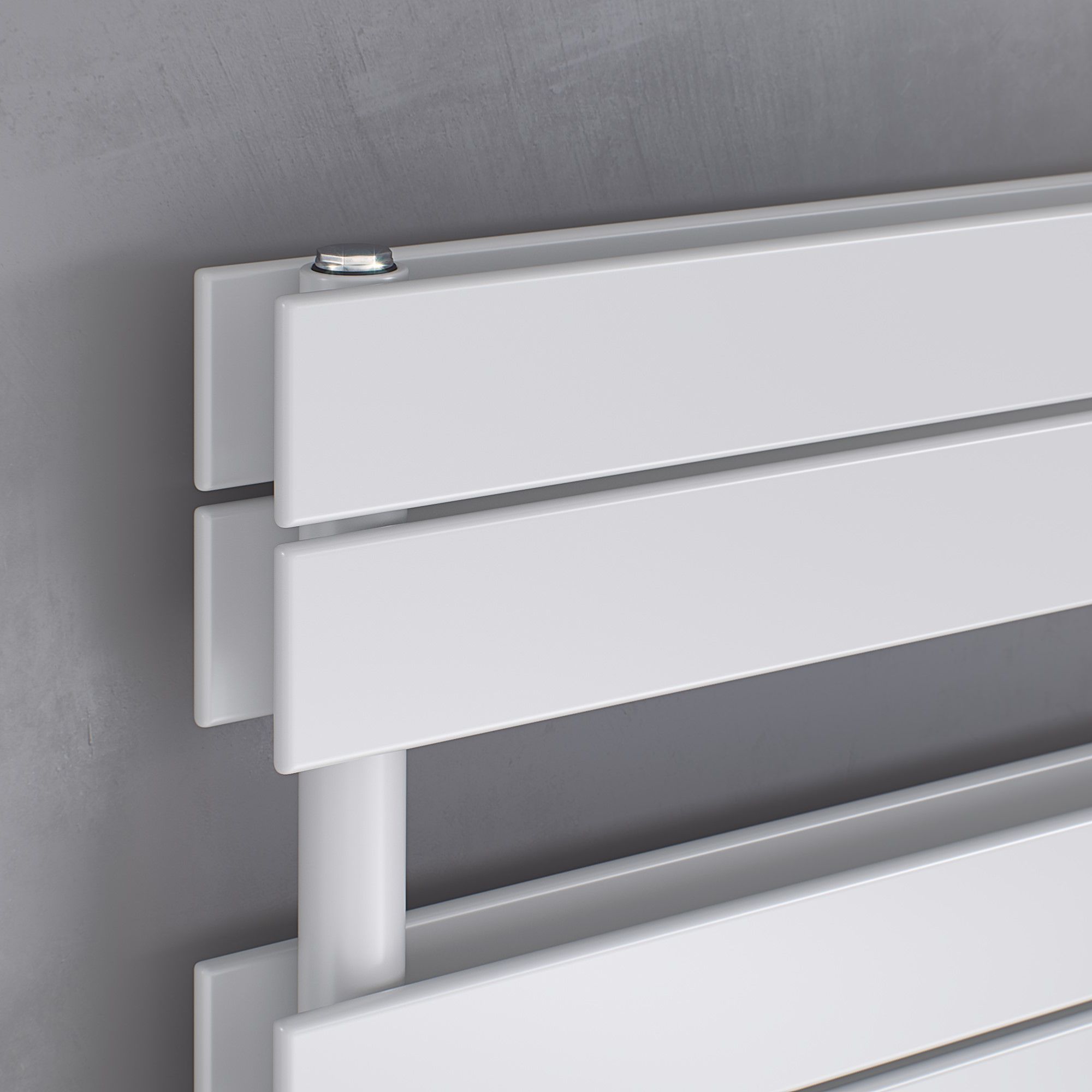 Ximax P2 Duplex, White Vertical Towel radiator (W)600mm x (H)1720mm