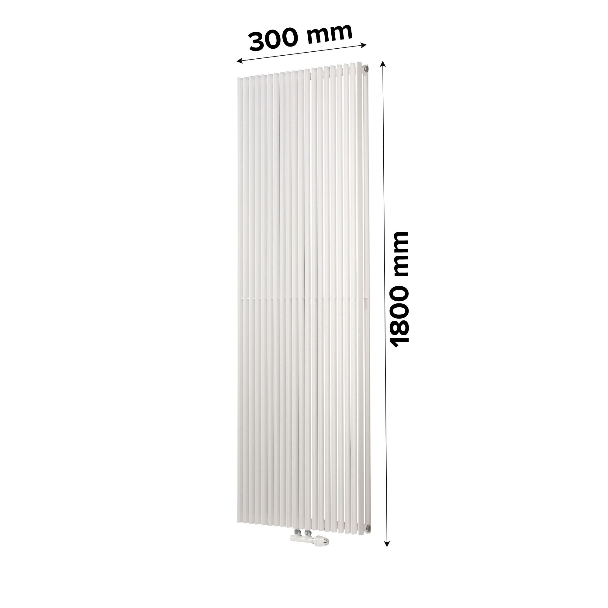 Ximax Triton Duplex White Vertical Designer Radiator, (W)300mm x (H)1800mm