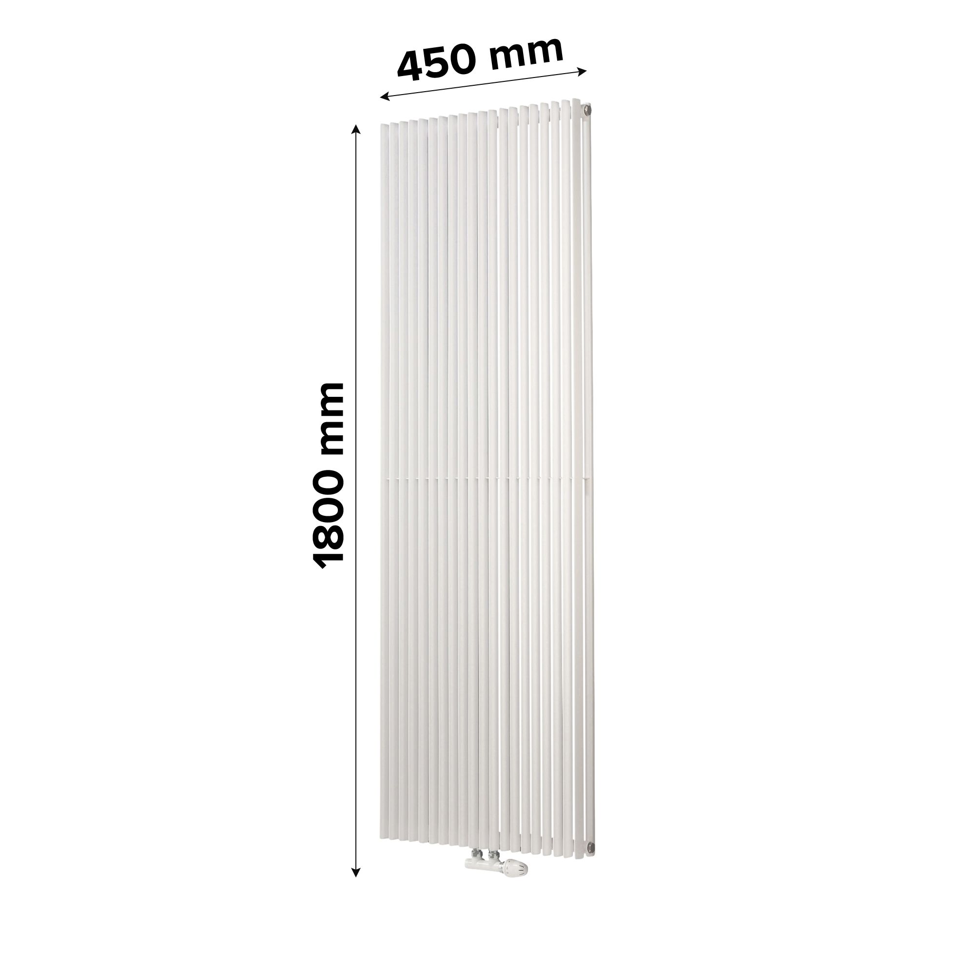 Ximax Triton Duplex White Vertical Designer Radiator, (W)450mm x (H)1800mm