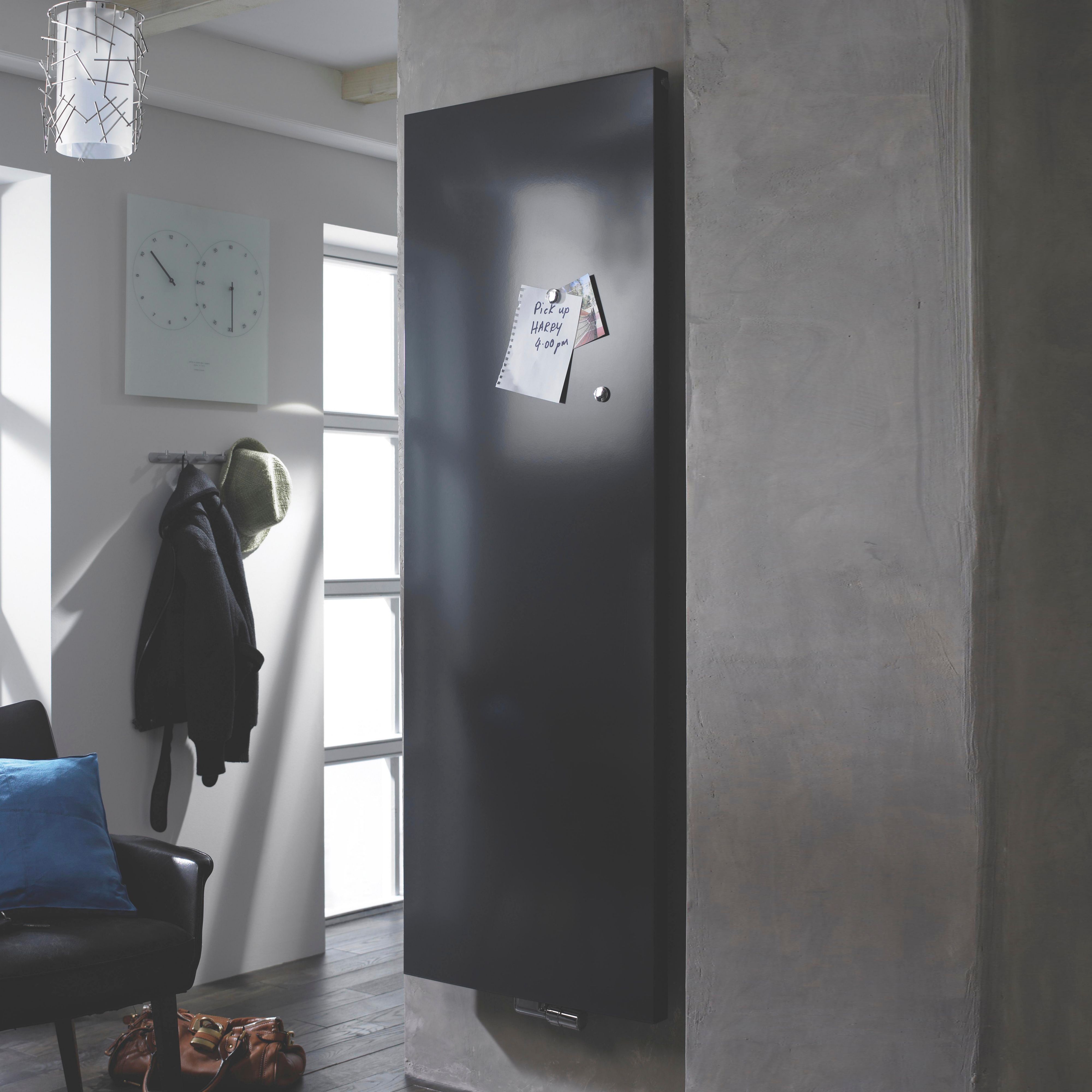 Ximax Vertiplan Anthracite Vertical Designer Radiator, (W)450mm x (H)1800mm