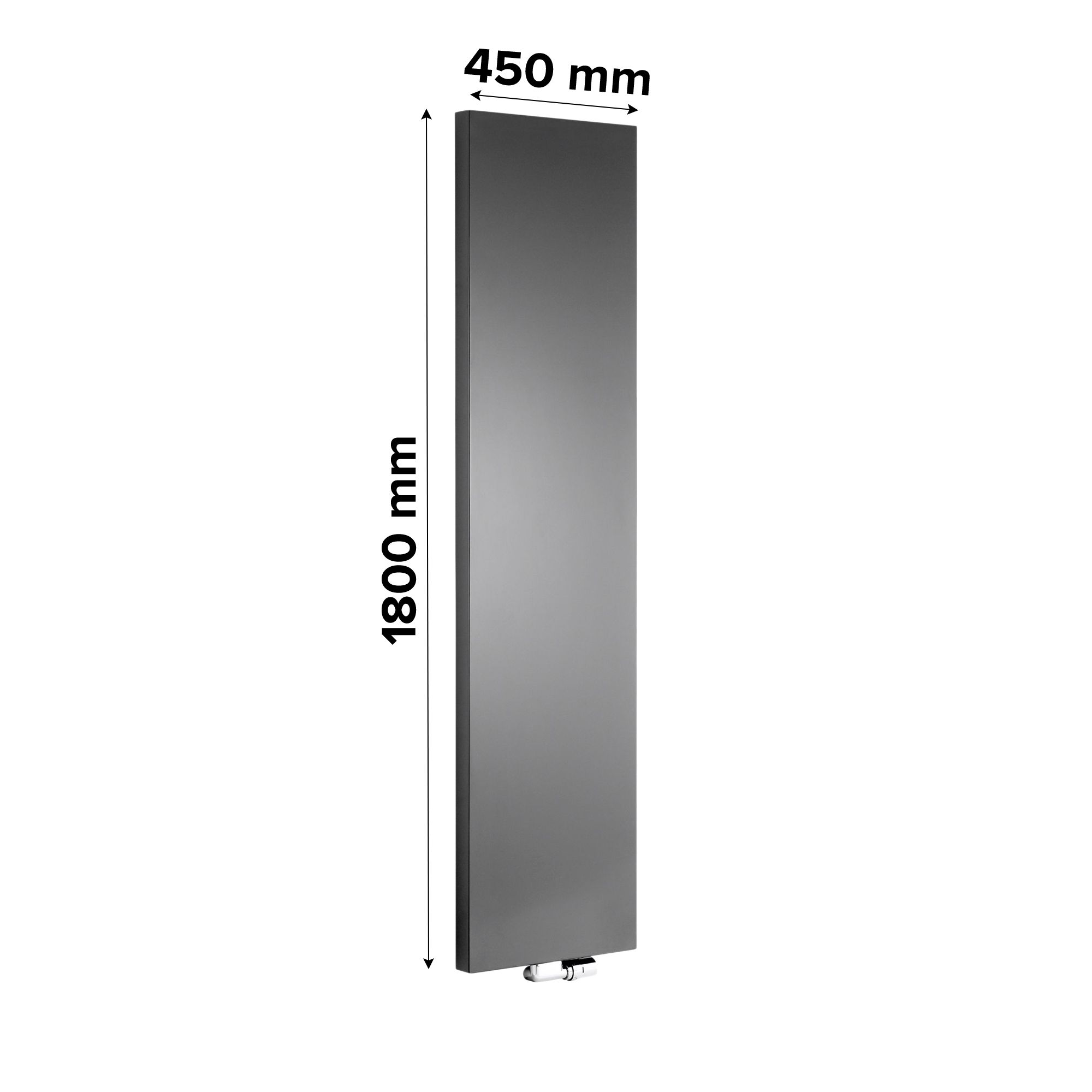 Ximax Vertiplan Anthracite Vertical Designer Radiator, (W)450mm x (H)1800mm