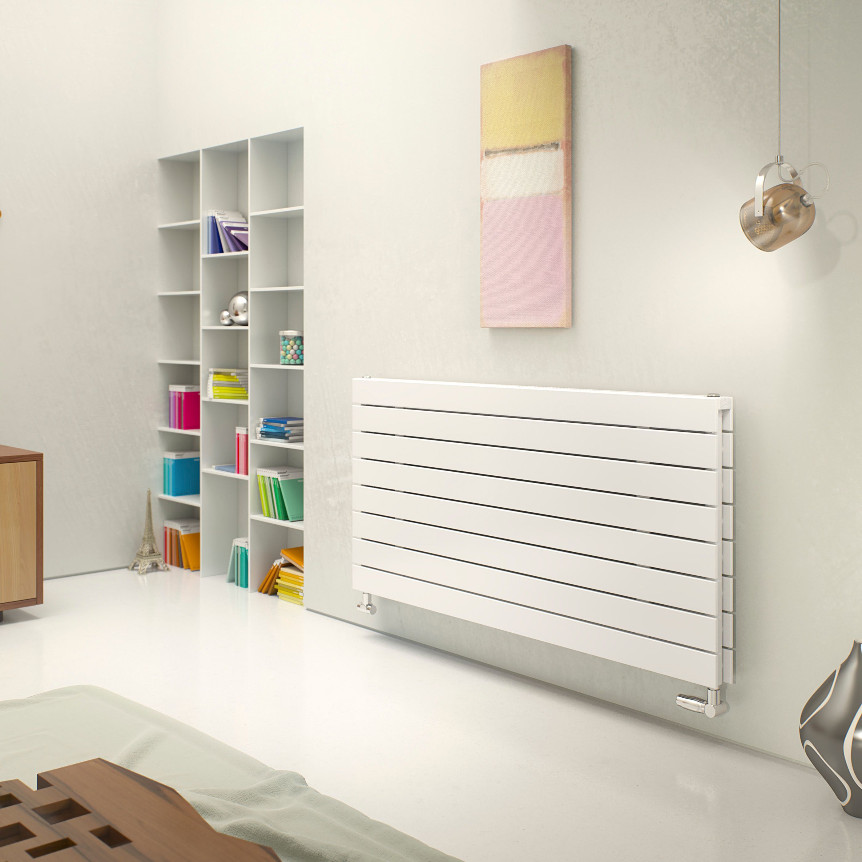 Ximax Vertirad Duplex Deluxe White Horizontal Designer Radiator, (W)1500mm x (H)600mm