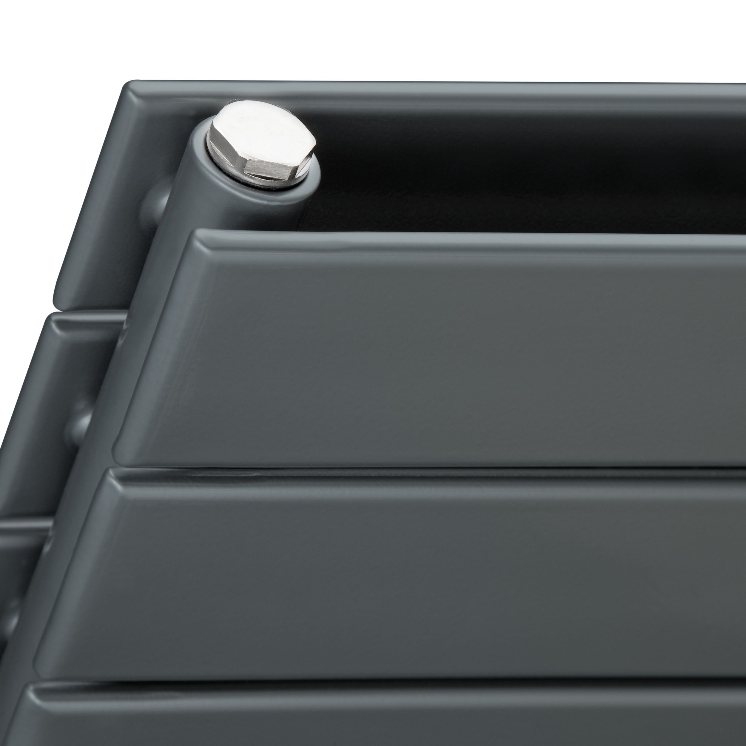 Ximax Vertirad Duplex Satin anthracite Horizontal Designer panel Radiator, (W)1800mm x (H)295mm