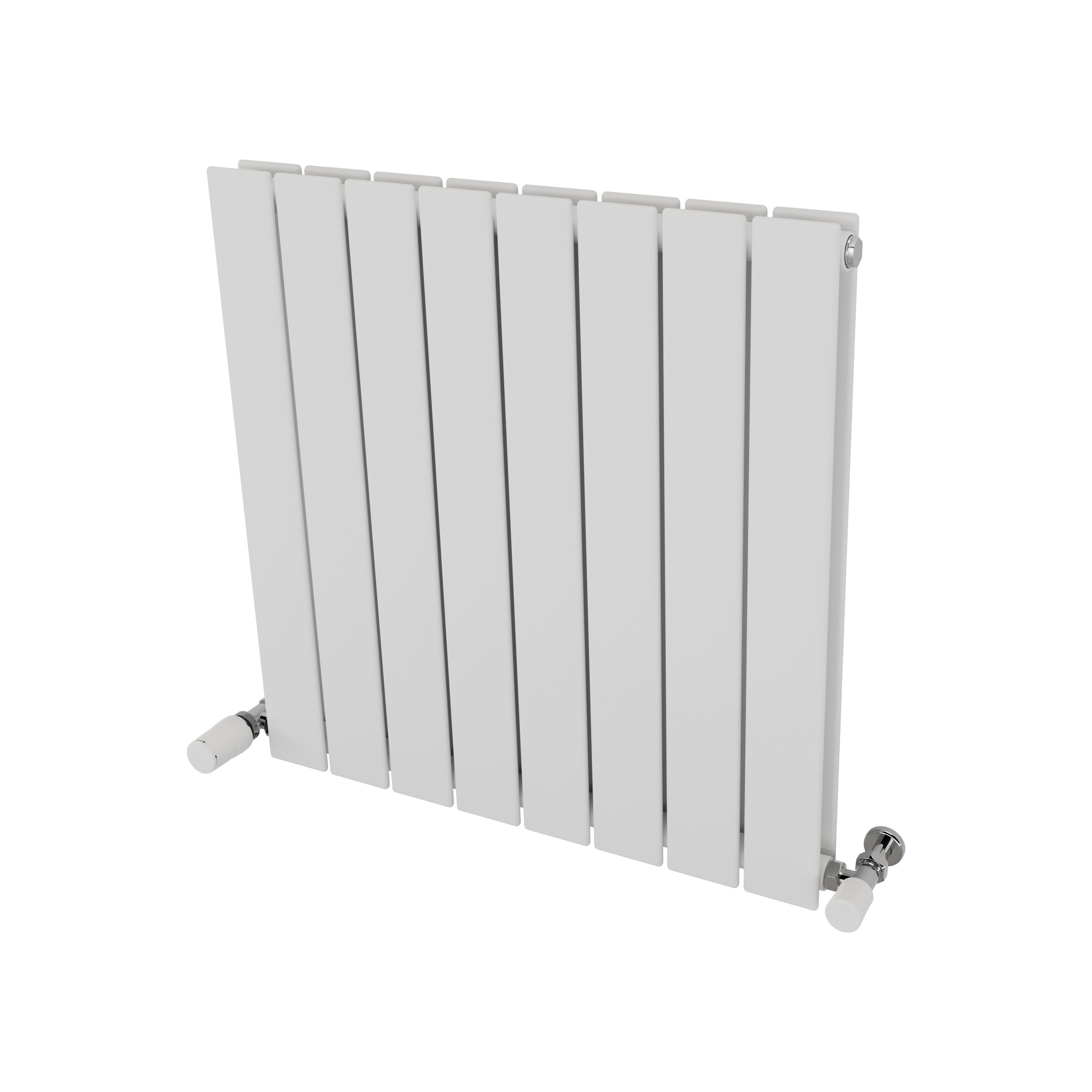 Ximax Vertirad Duplex Satin white Vertical Designer panel Radiator, (W)595mm x (H)600mm