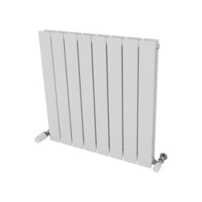 Ximax Vertirad Duplex Satin white Vertical Designer panel Radiator, (W)595mm x (H)600mm