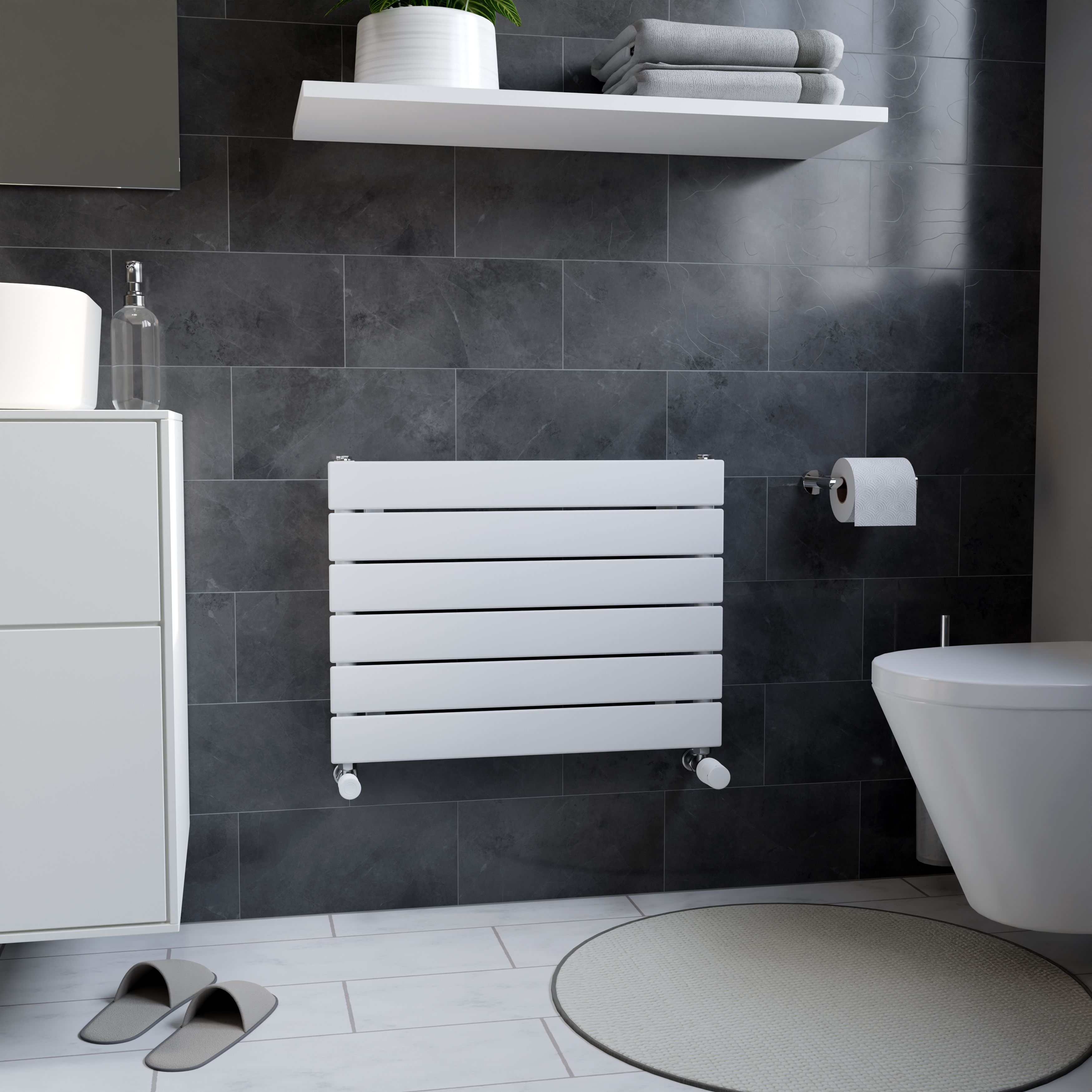 Ximax Vertirad HWH1195600W White Gas Horizontal Designer panel Radiator, (W)600mm x (H)445mm