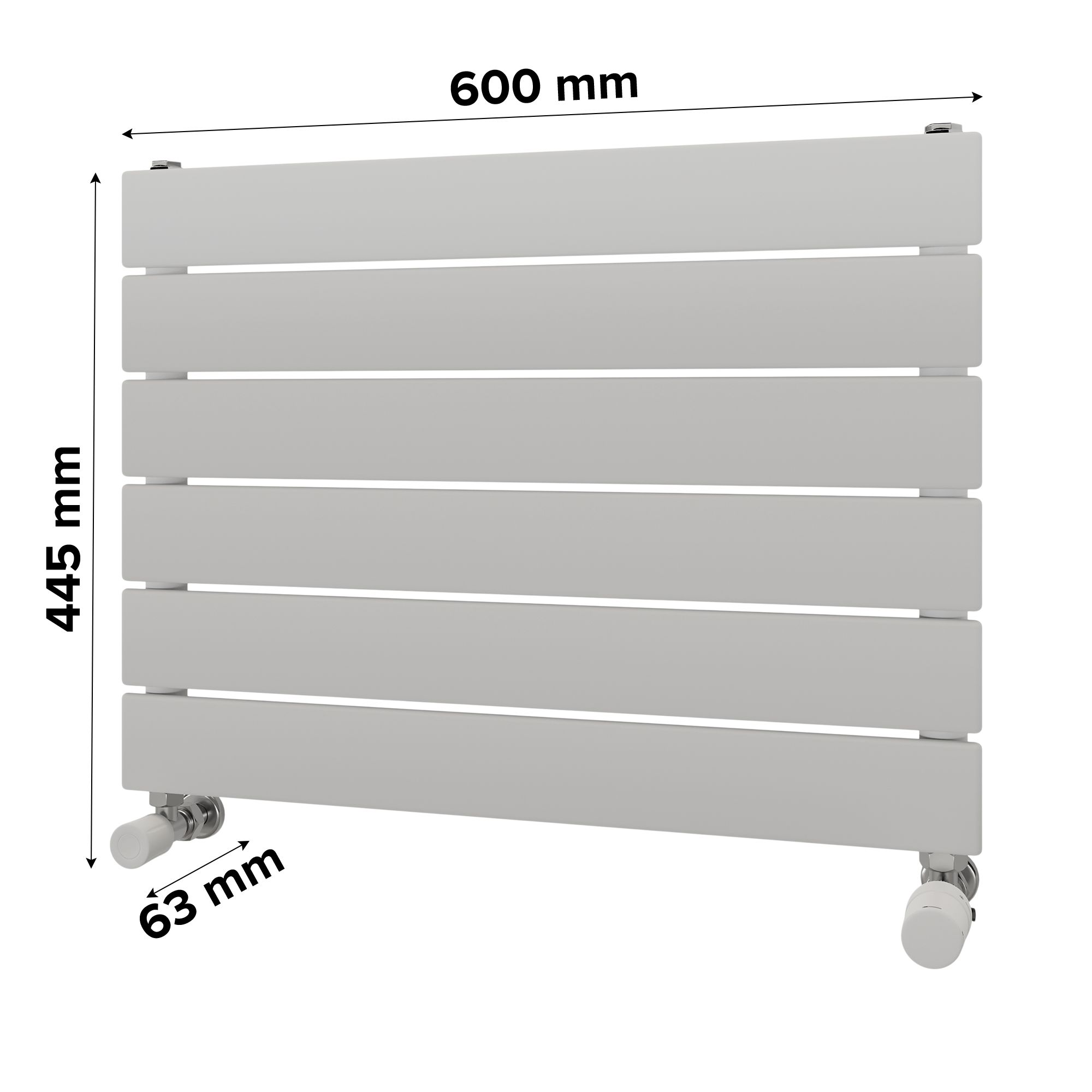 Ximax Vertirad HWH1195600W White Gas Horizontal Designer panel Radiator, (W)600mm x (H)445mm