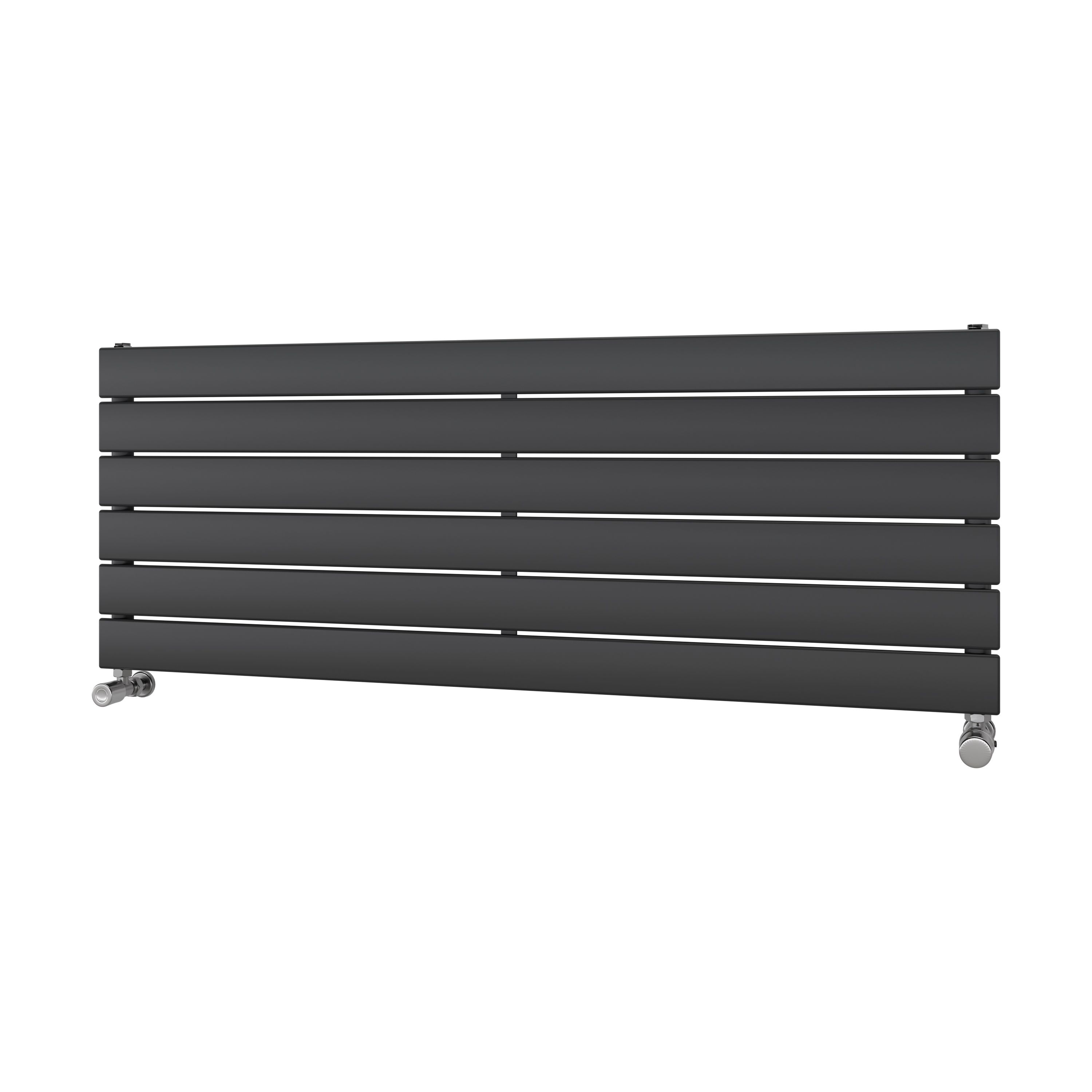 Ximax Vertirad Satin anthracite Horizontal Designer panel Radiator, (W)1200mm x (H)445mm