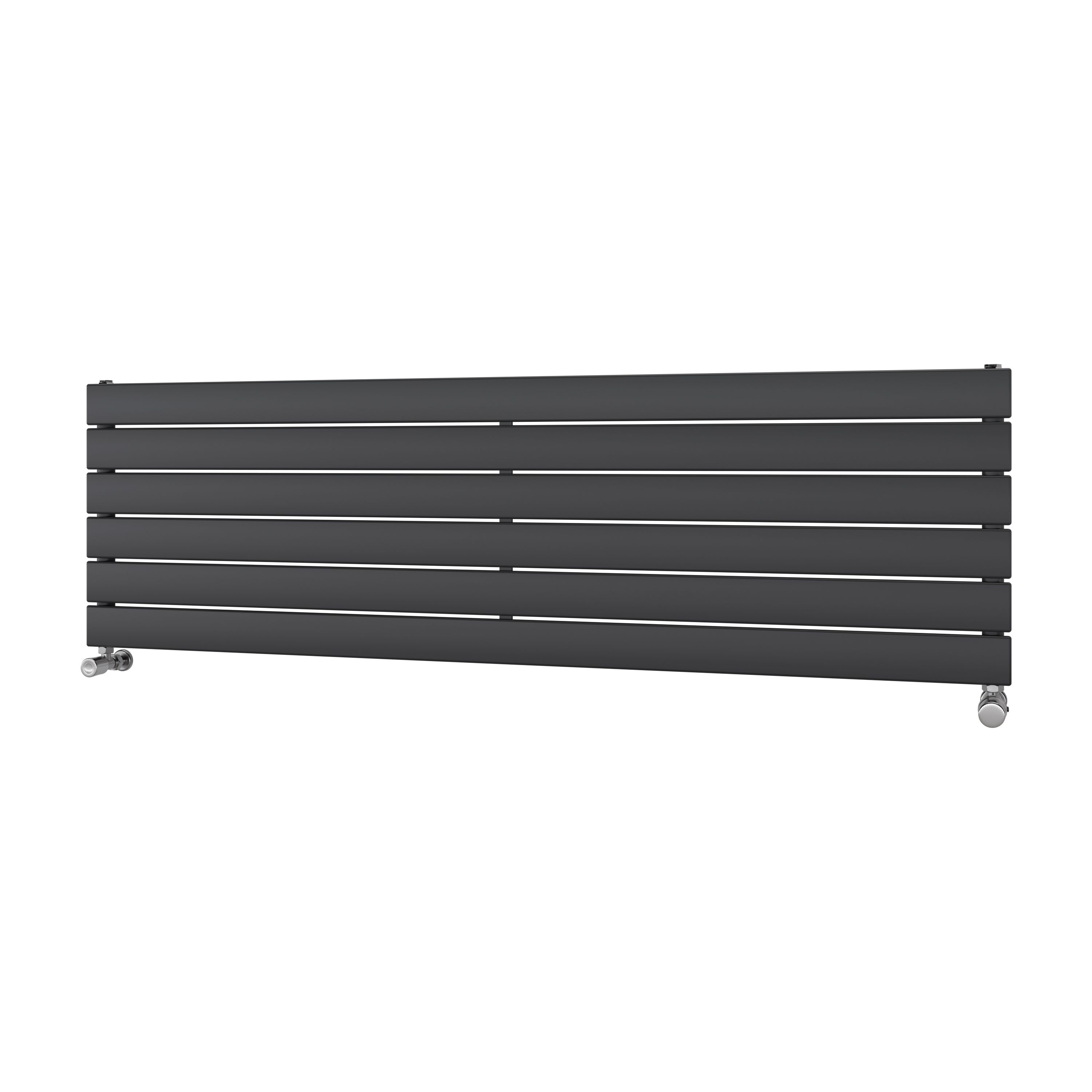 Ximax Vertirad Satin anthracite Horizontal Designer panel Radiator, (W)1500mm x (H)445mm