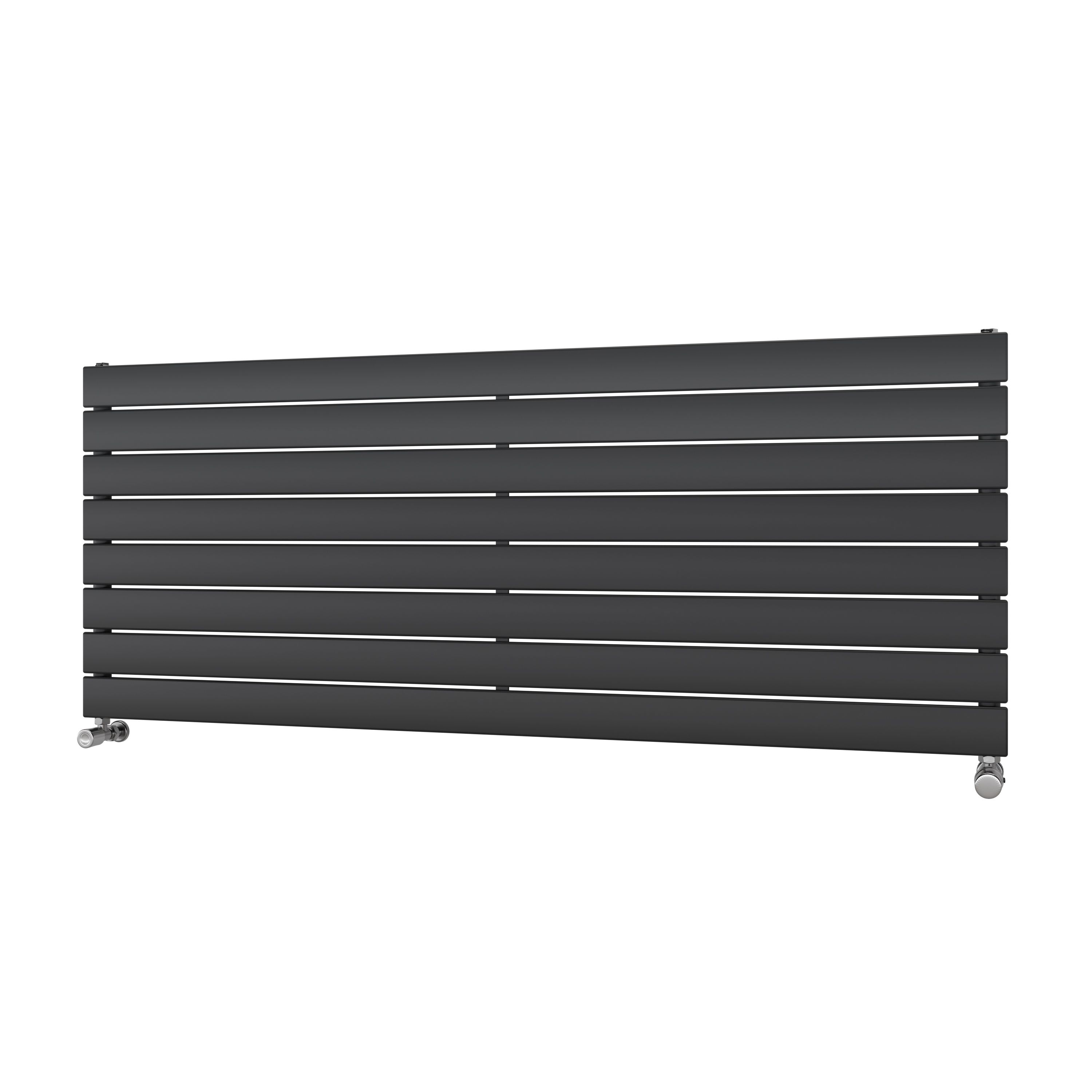 Ximax Vertirad Satin anthracite Horizontal Designer panel Radiator, (W)1500mm x (H)595mm