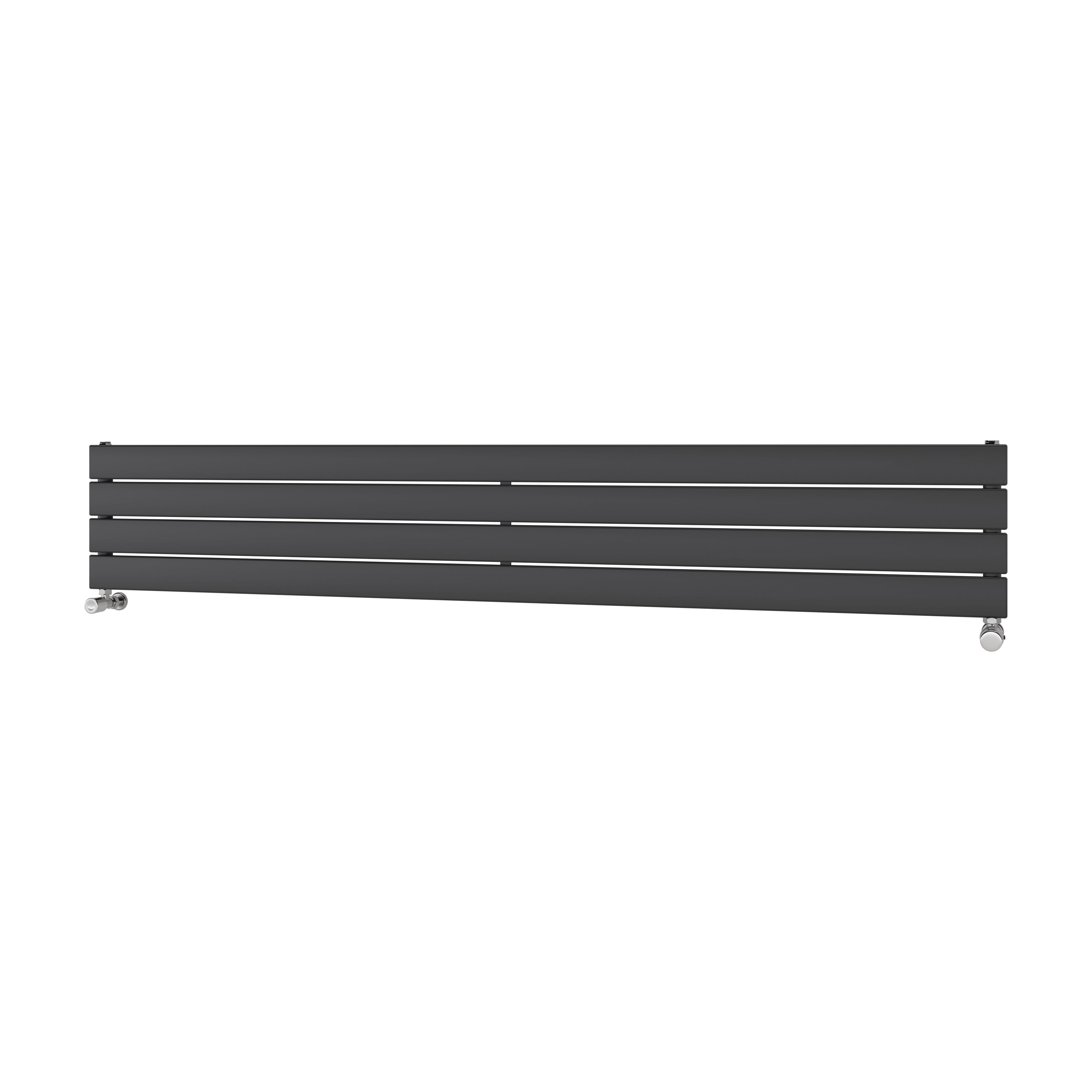 Ximax Vertirad Satin anthracite Horizontal Designer panel Radiator, (W)1800mm x (H)295mm