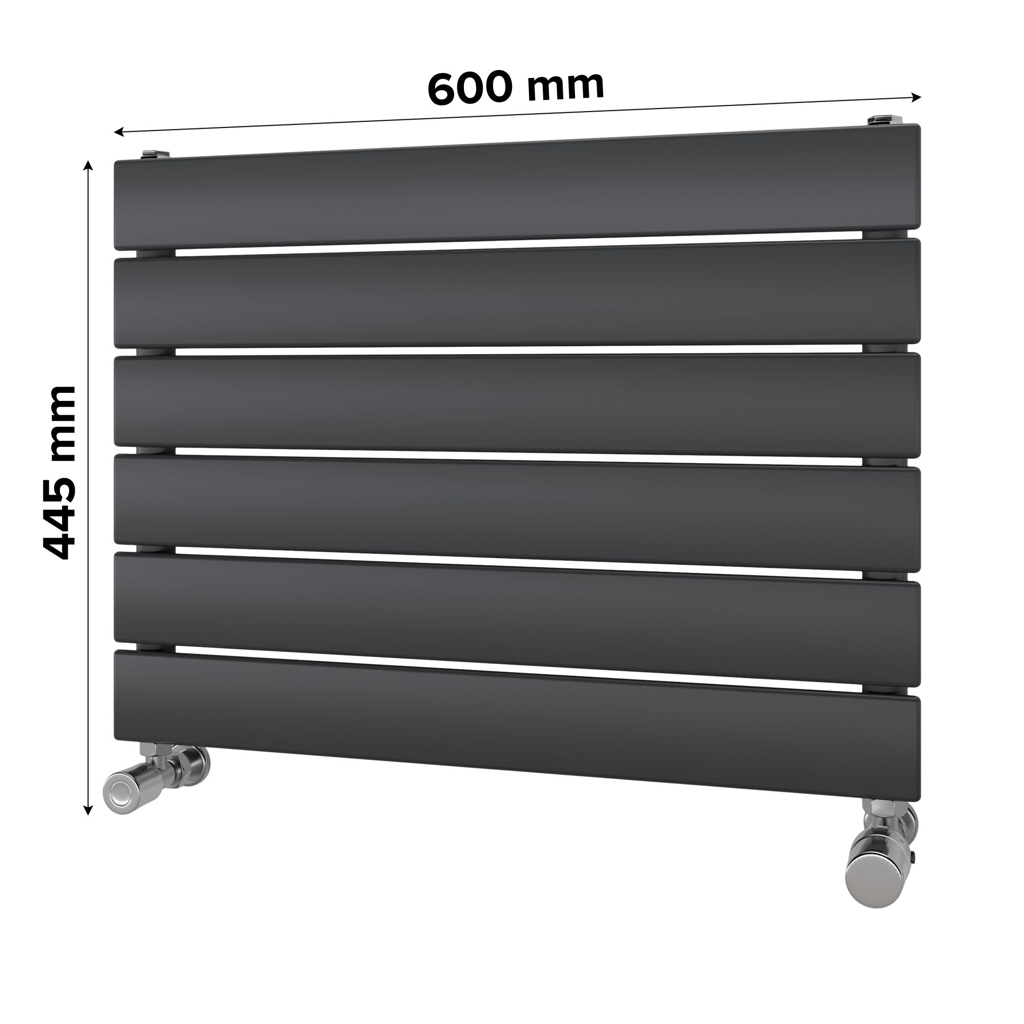 Ximax Vertirad Satin anthracite Horizontal Designer panel Radiator, (W)600mm x (H)445mm